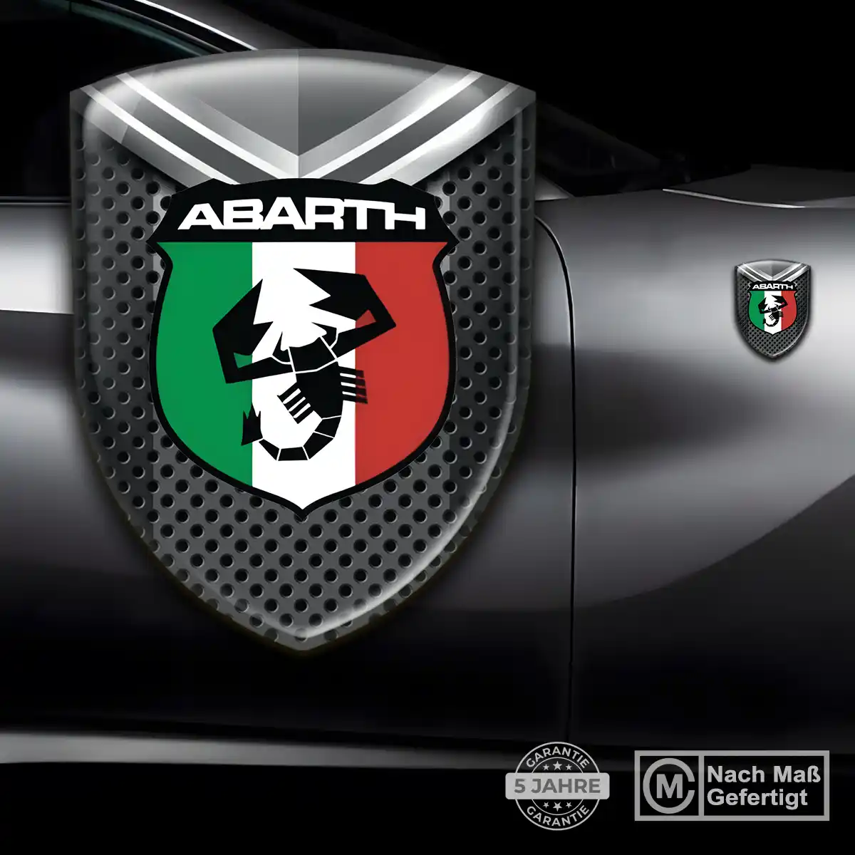 Abarth Aufkleber 3D Gel Silikon Auto Premiumqualität