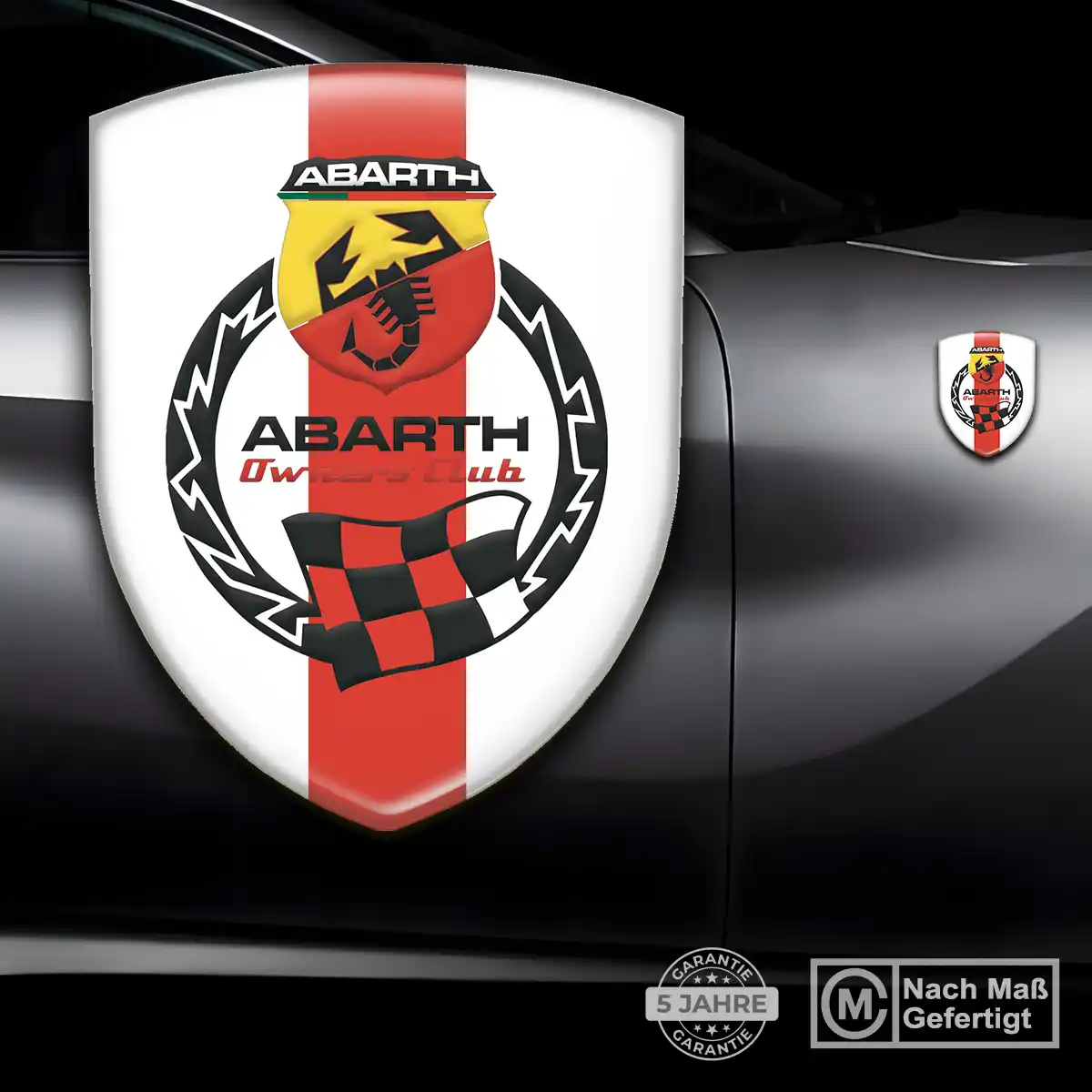 Abarth Aufkleber 3D Gel Silikon Auto Spitzenqualität