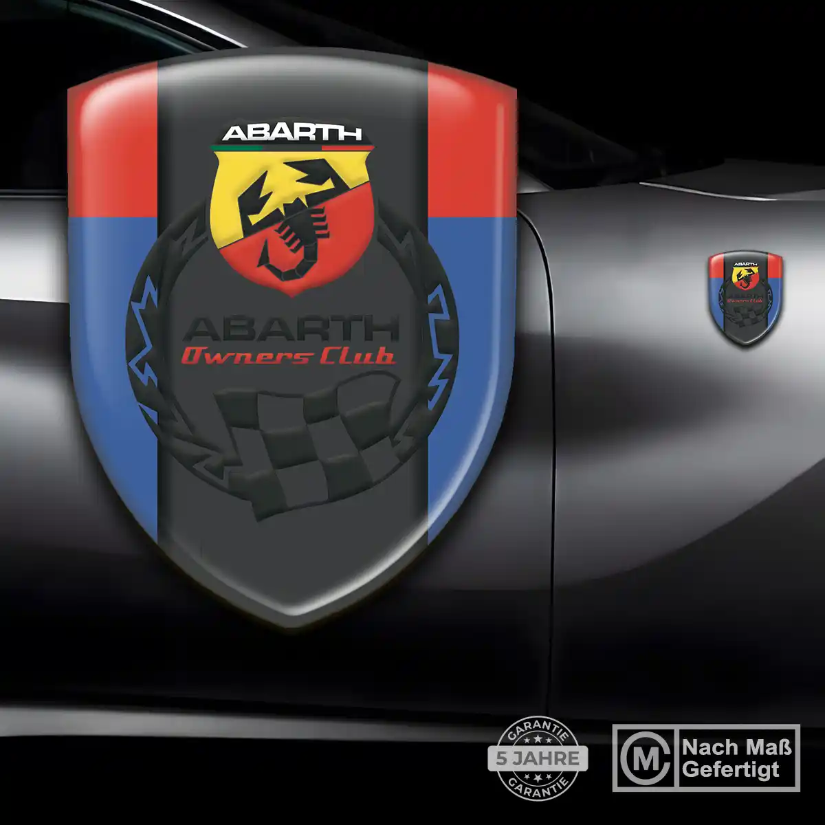 Abarth Aufkleber 3D Gel Silikon Auto Stilvolles Design