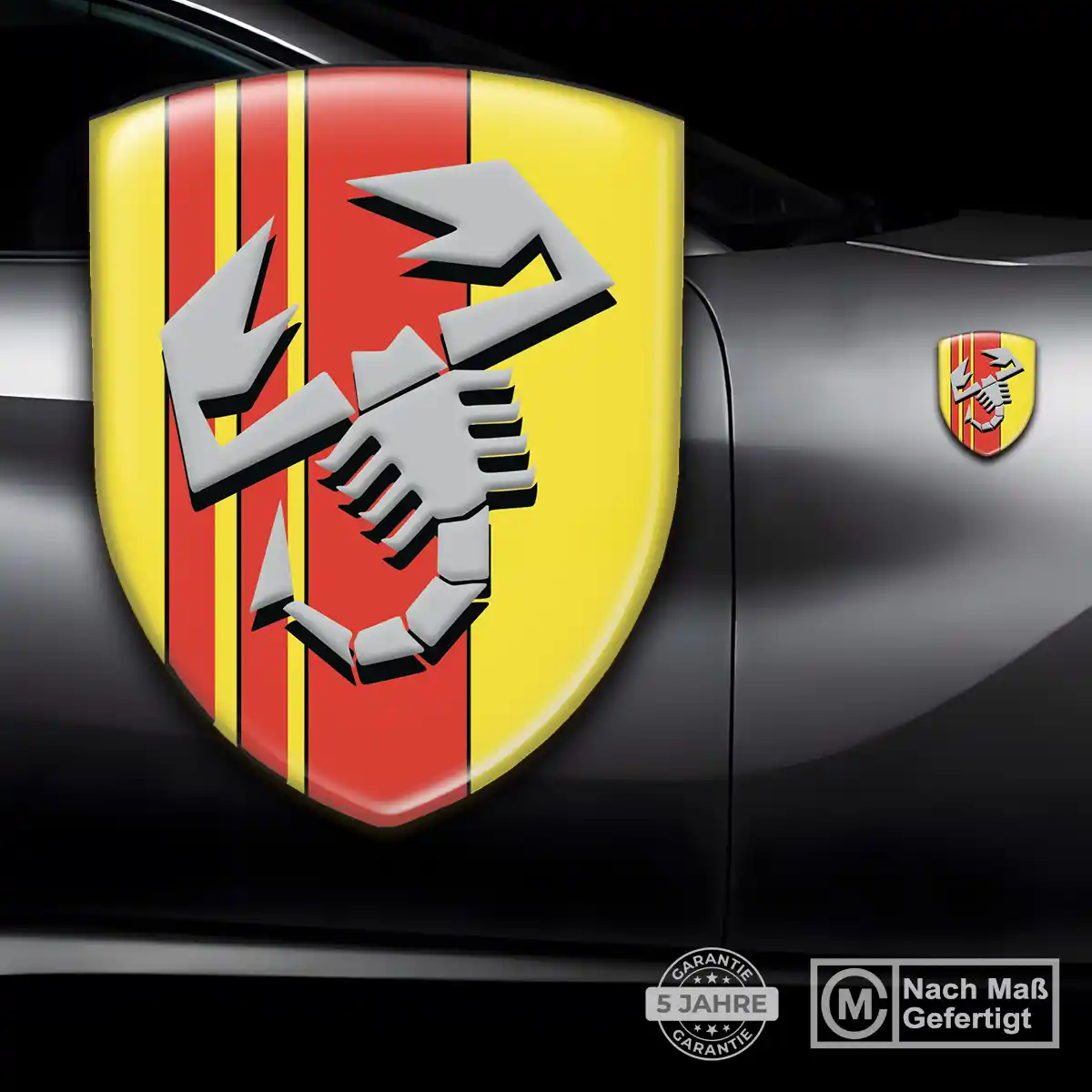 Abarth Aufkleber 3D Gel Silikon Auto Tuningfahrzeug