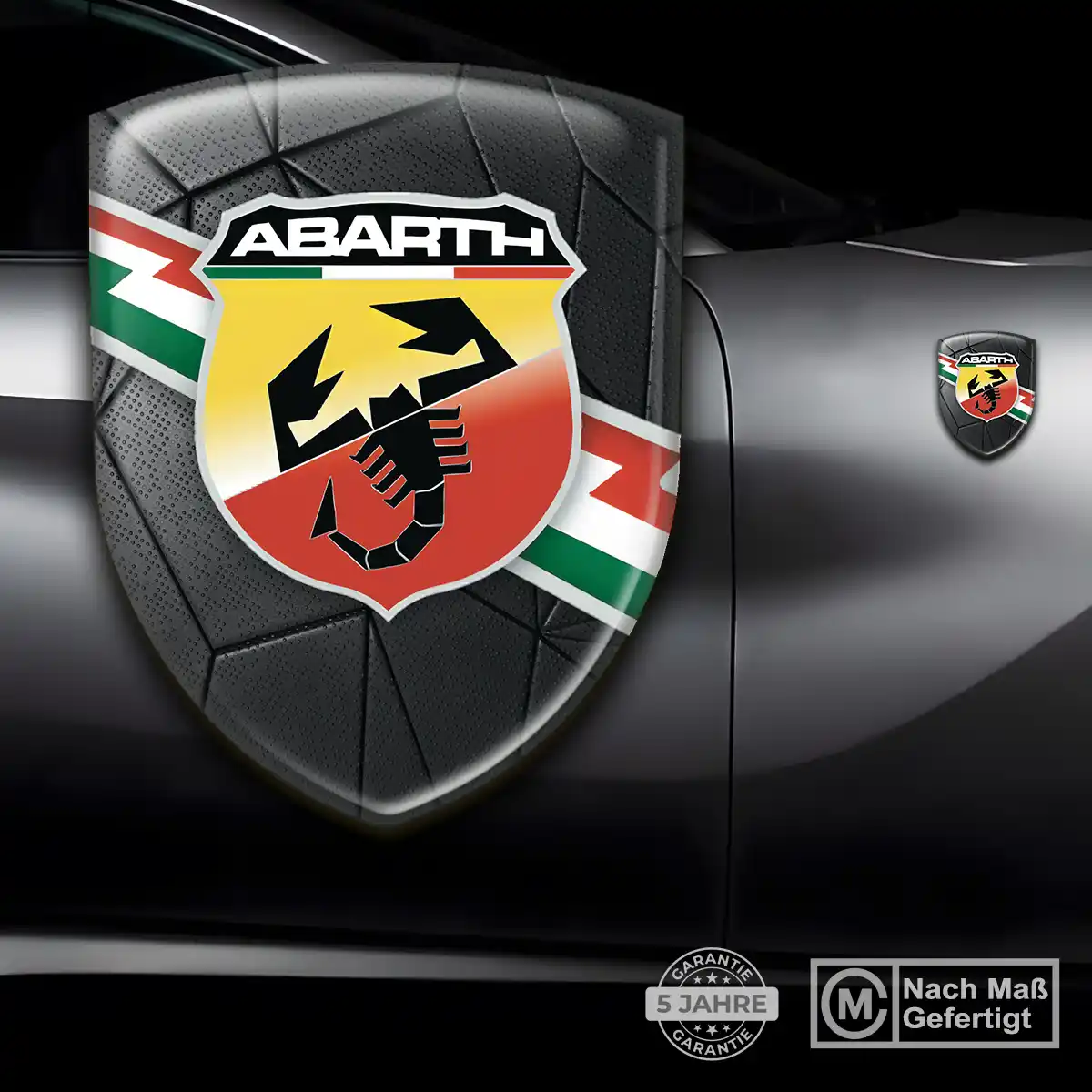 Abarth Aufkleber 3D Gel Silikon Elegantes Design