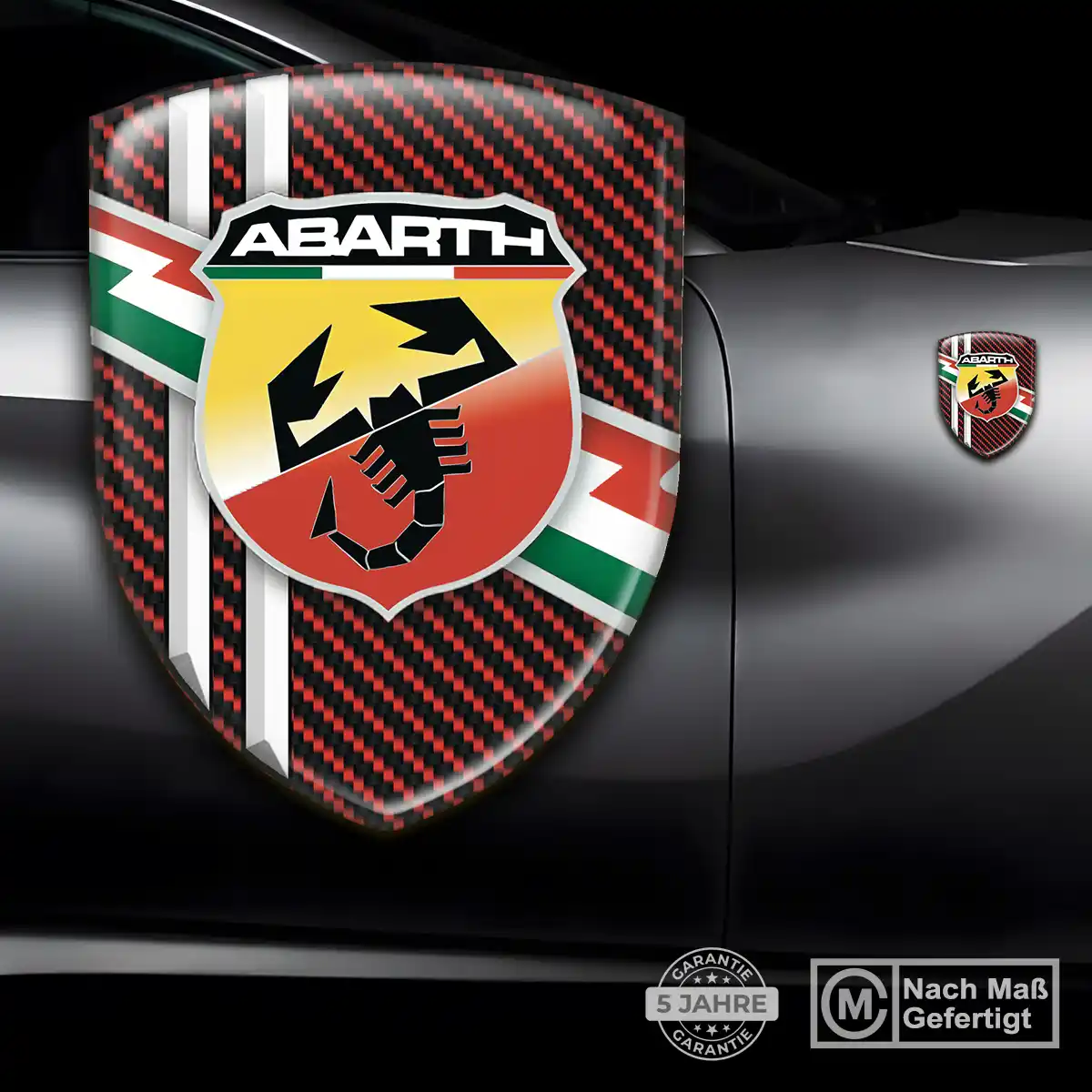 Abarth Aufkleber 3D Gel Silikon Exterieurdesign