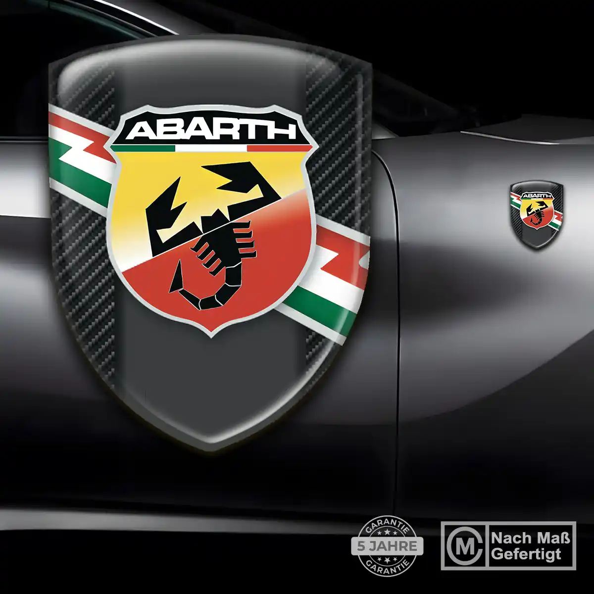 Abarth Aufkleber 3D Gel Silikon Höchste Qualität