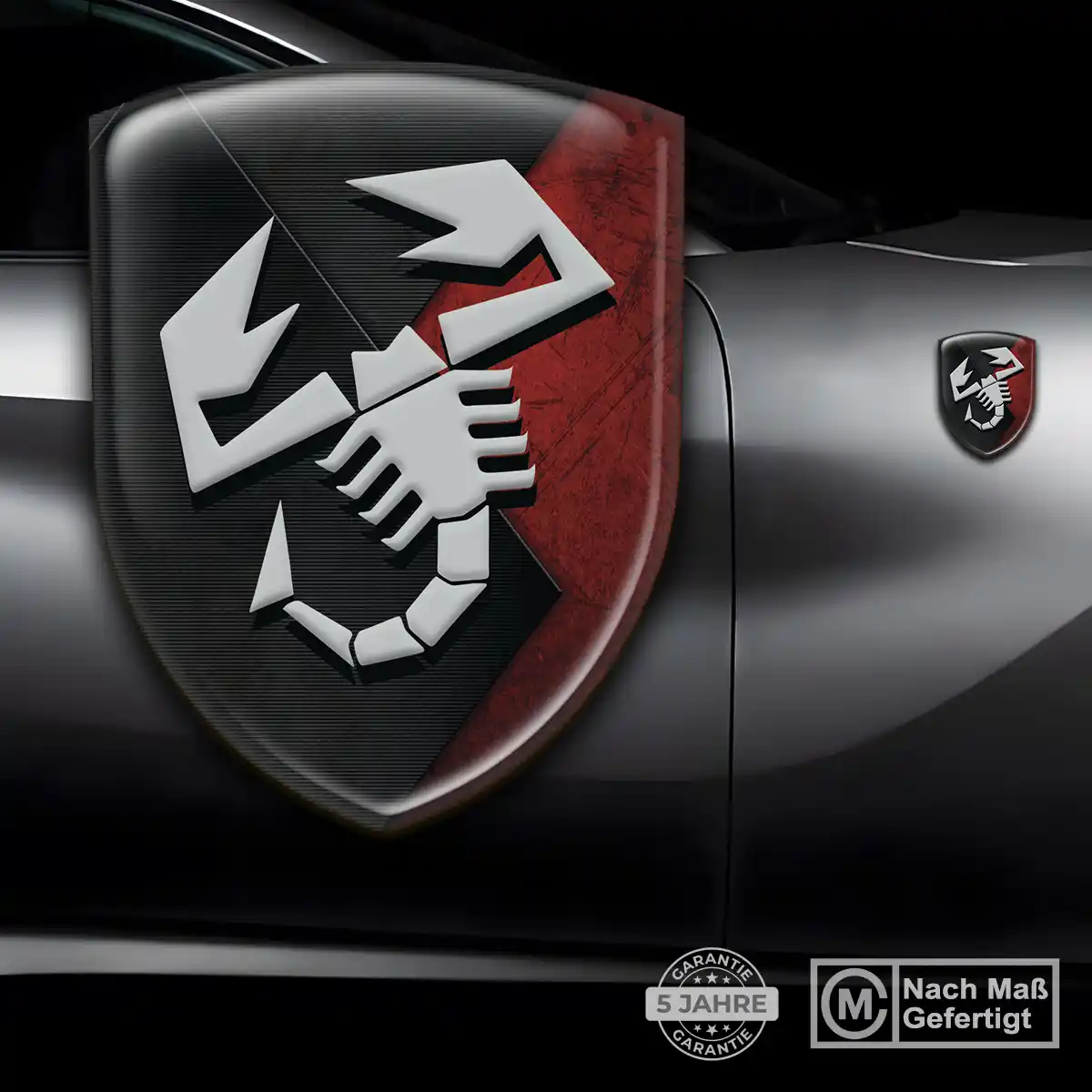 Abarth Aufkleber 3D Gel Silikon Luxus-Edition