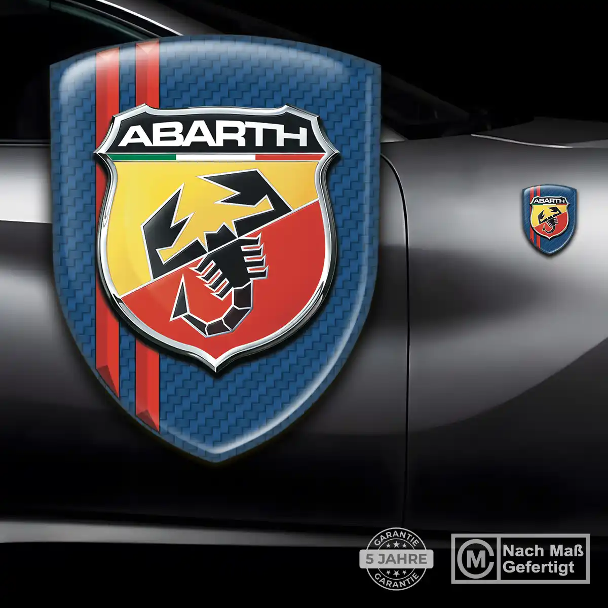 Abarth Aufkleber 3D Gel Silikon Modernes Design