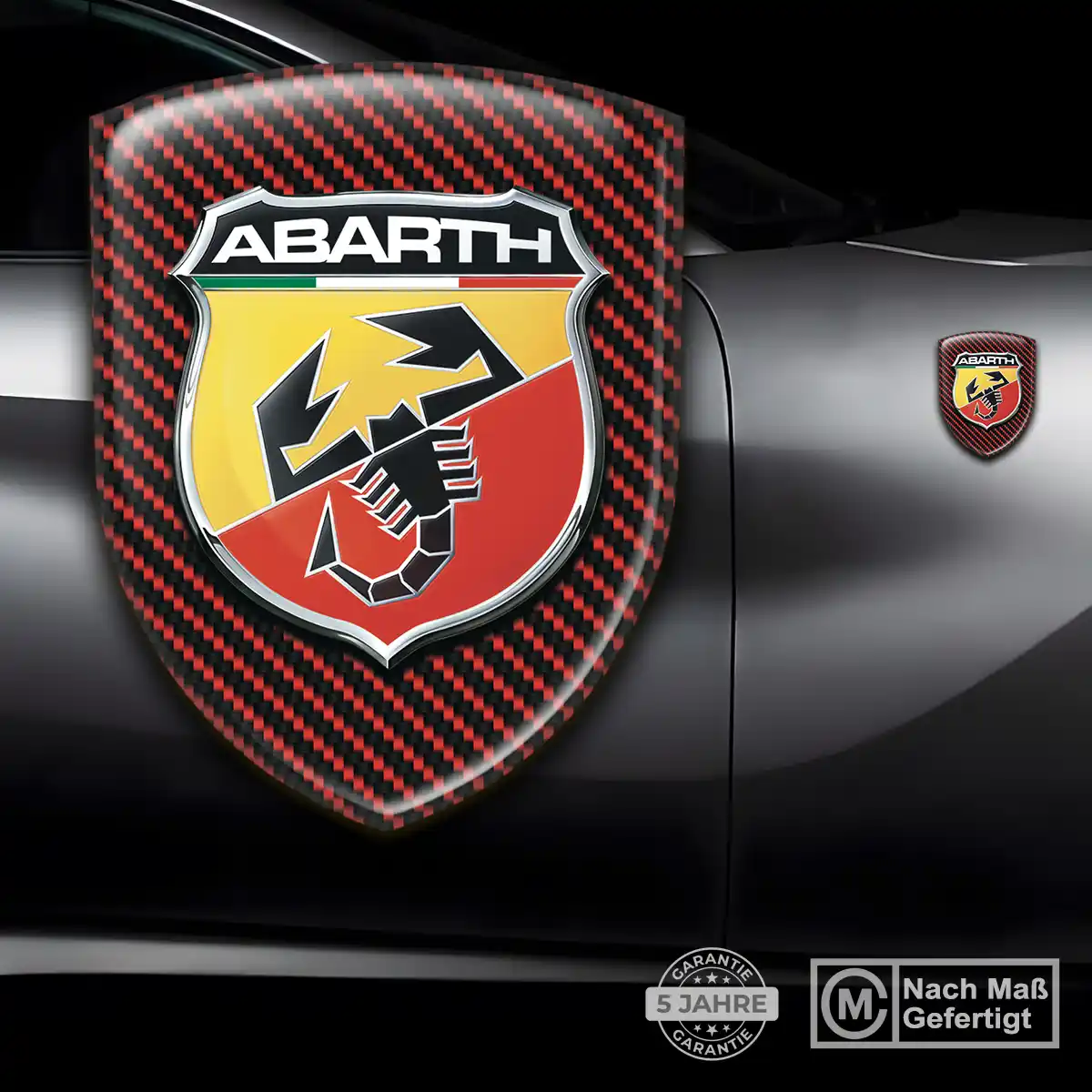 Abarth Aufkleber 3D Gel Silikon Premium-Edition