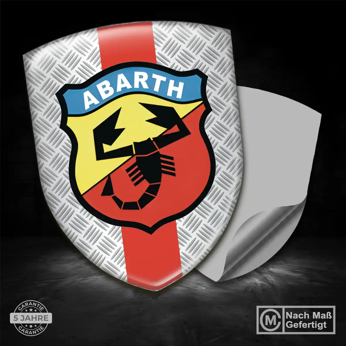 Abarth Aufkleber 3D Gel Silikon Premiumqualität