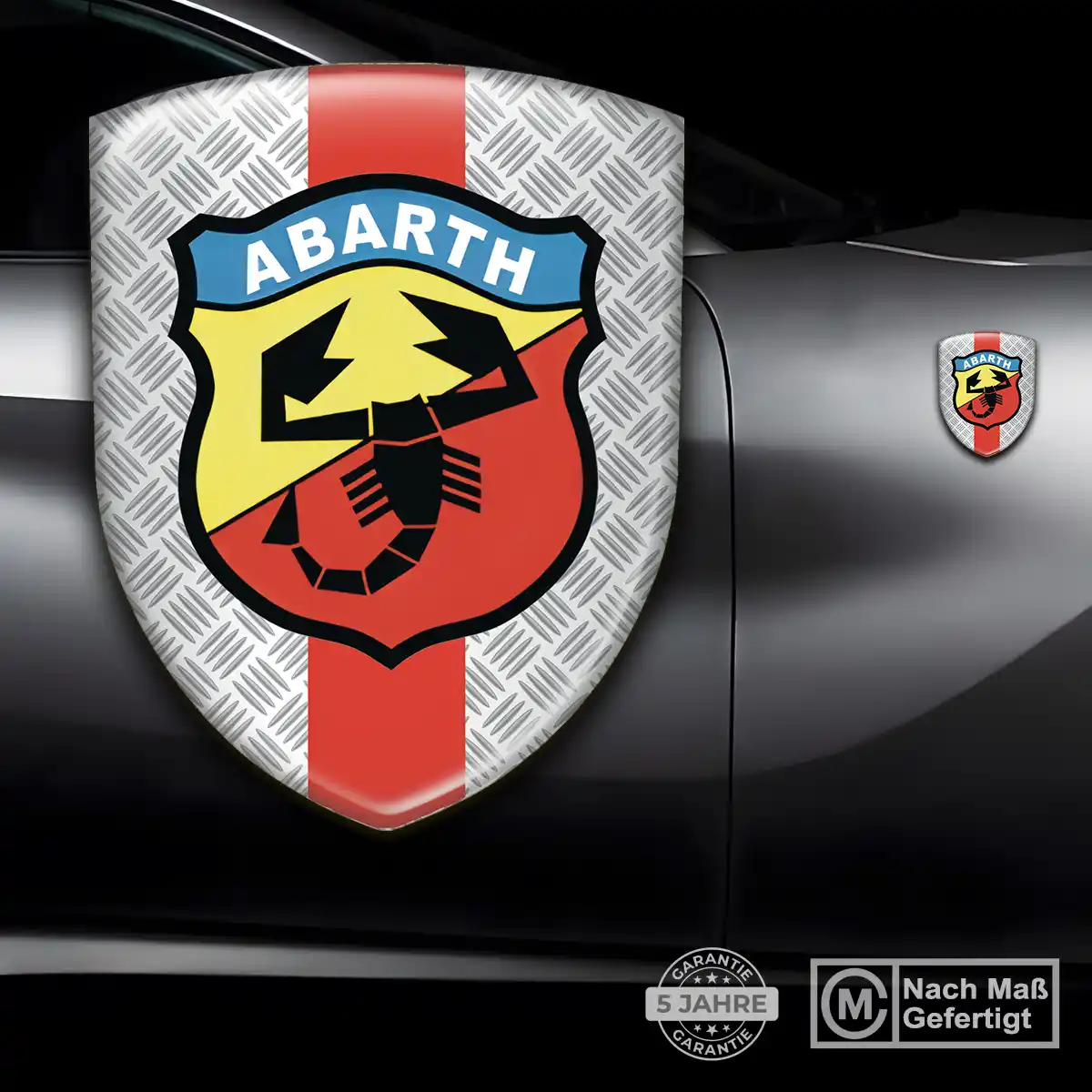 Abarth Aufkleber 3D Gel Silikon Premiumqualität