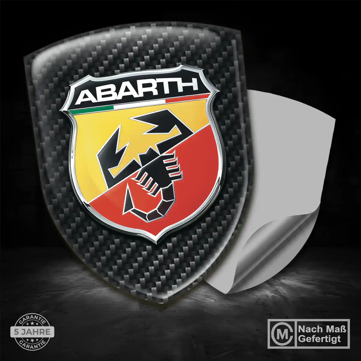 Abarth Aufkleber 3D Gel Silikon Spitzenqualität