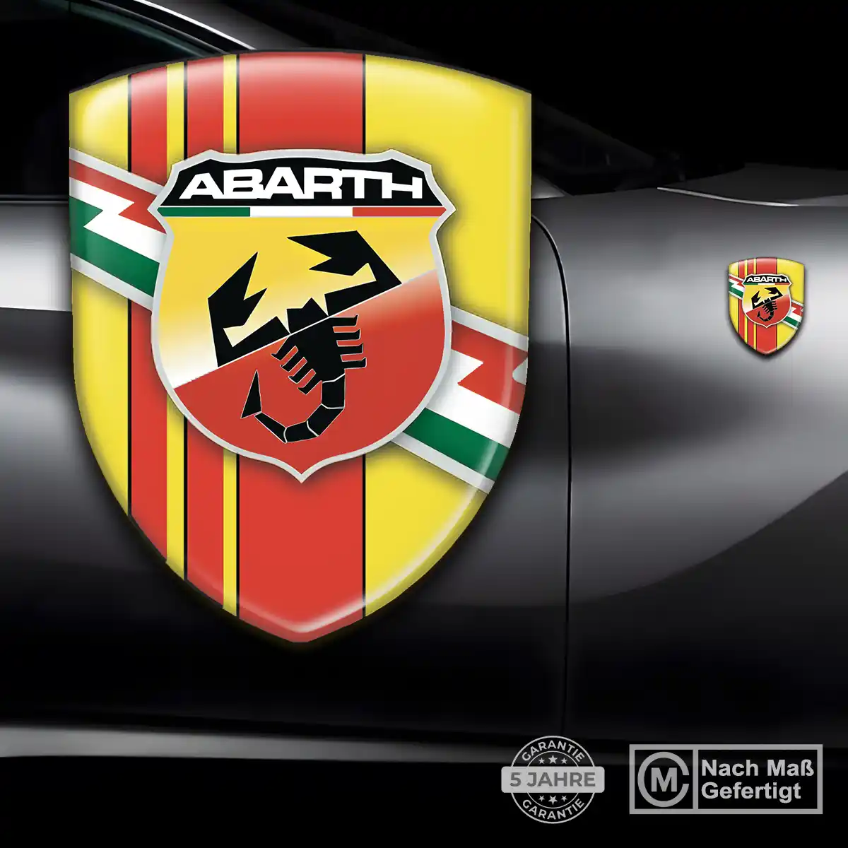 Abarth Aufkleber 3D Gel Silikon Tuningfahrzeug