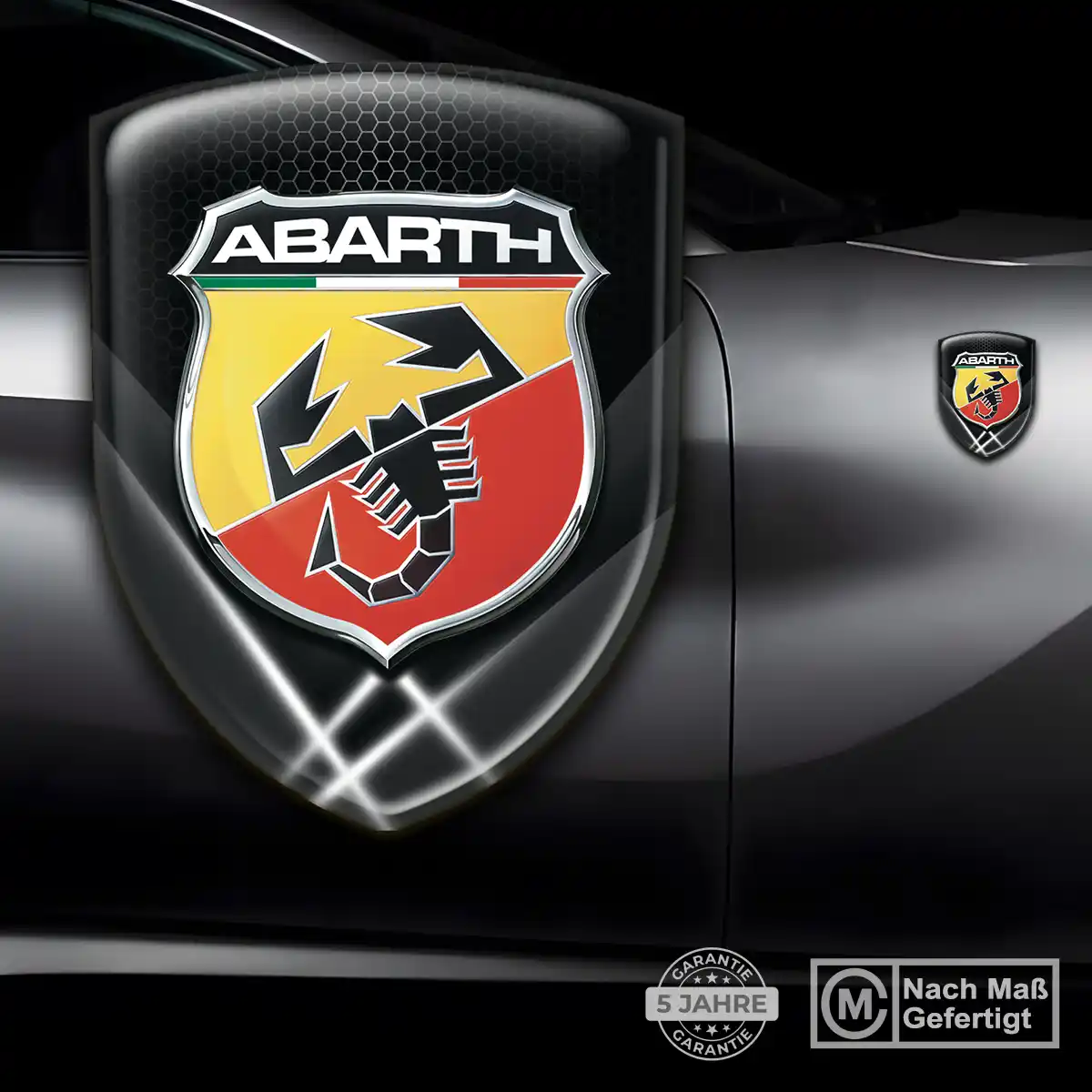 Abarth Aufkleber 3D Gel Wappen Anspruchsvolles Design