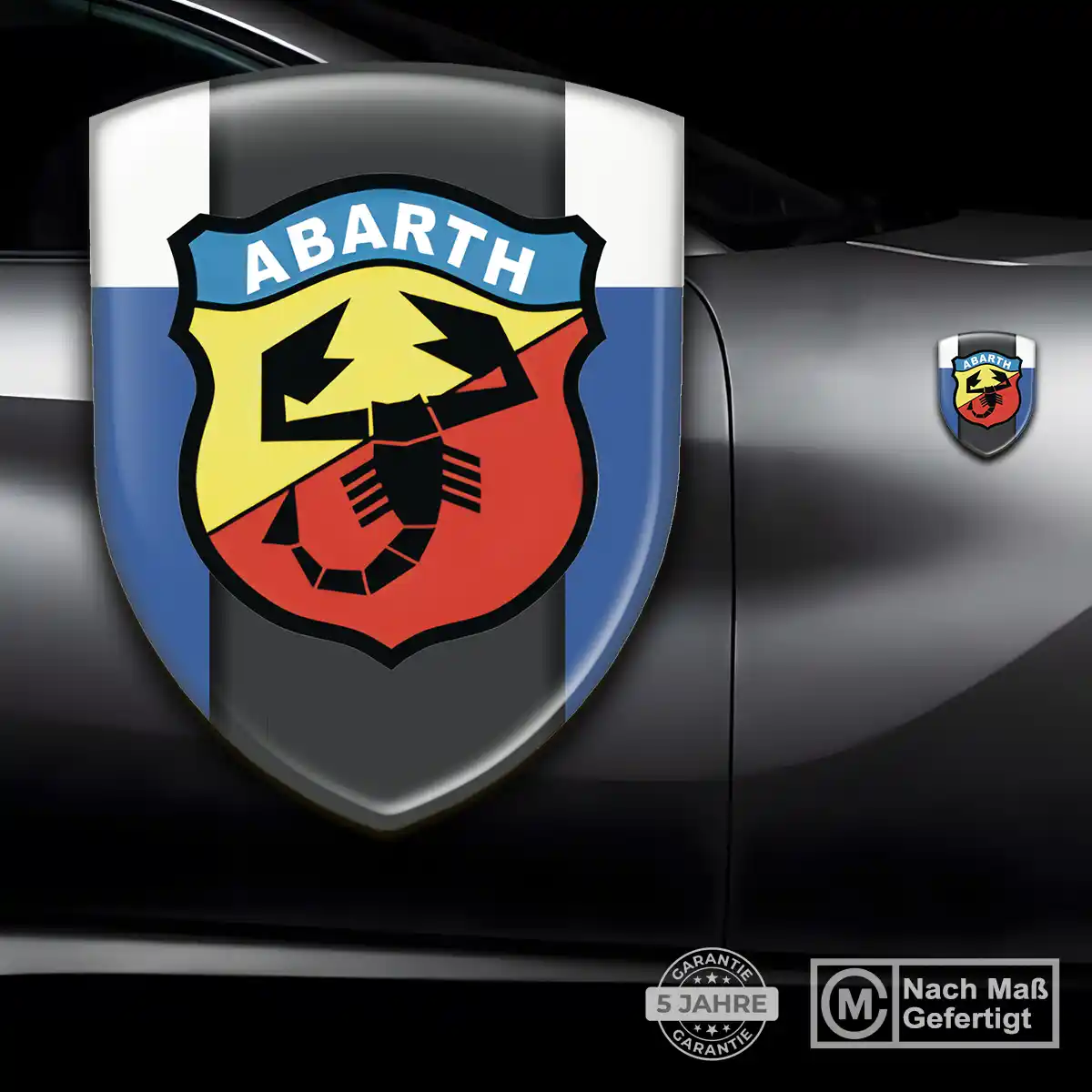Abarth Aufkleber 3D Gel Wappen Ausdrucksstarkes Design