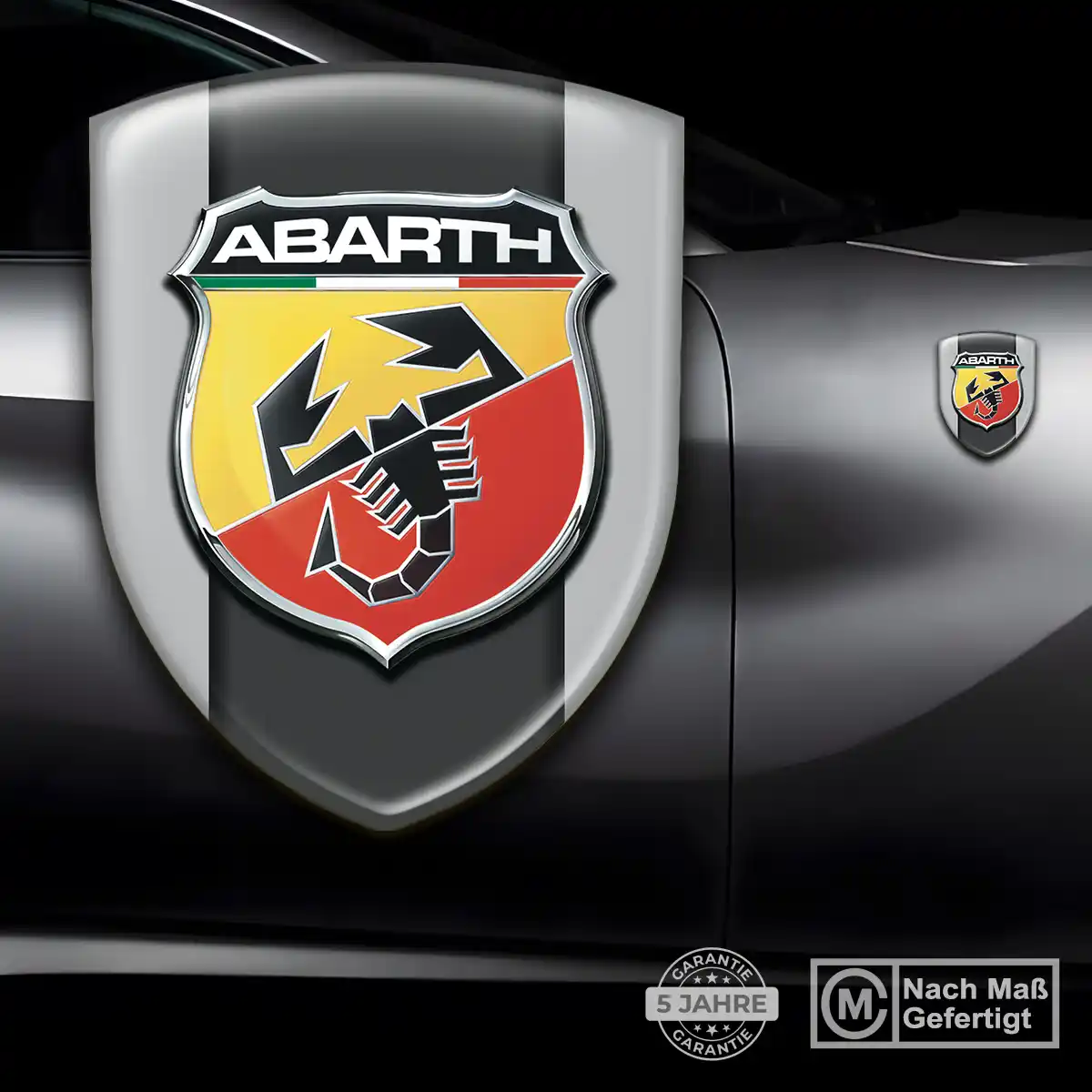 Abarth Aufkleber 3D Gel Wappen Auto Edles Design