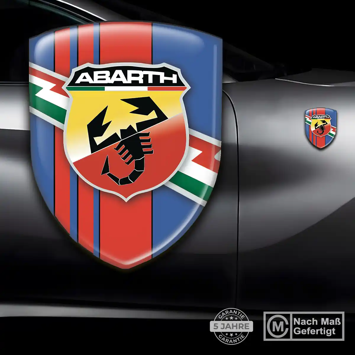 Abarth Aufkleber 3D Gel Wappen Auto Elegantes Design