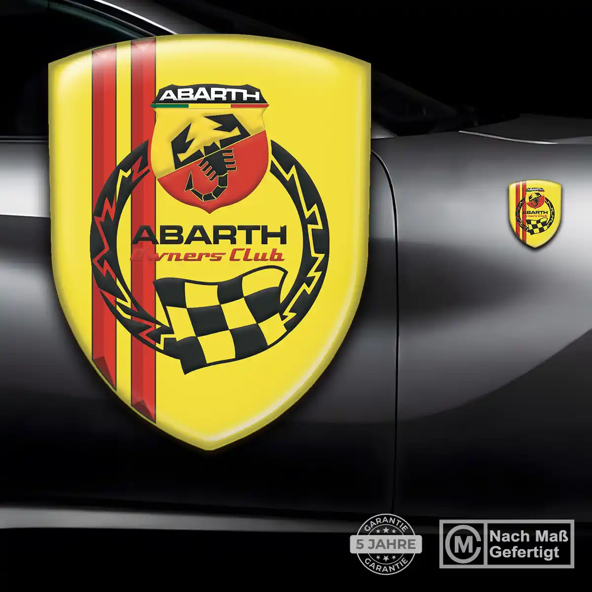 Abarth Aufkleber 3D Gel Wappen Auto Exterieurdesign