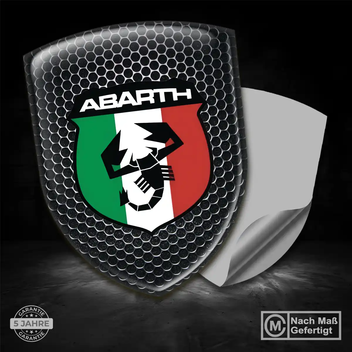 Abarth Aufkleber 3D Gel Wappen Auto Höchste Qualität