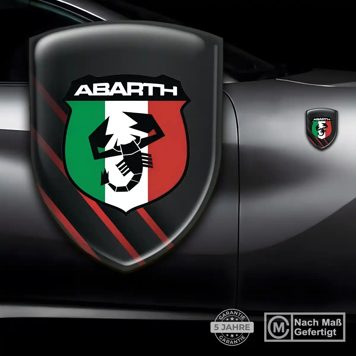 Abarth Aufkleber 3D Gel Wappen Auto Hochwertiges Harz
