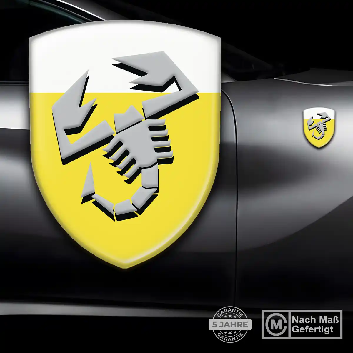 Abarth Aufkleber 3D Gel Wappen Auto Hohe Qualität