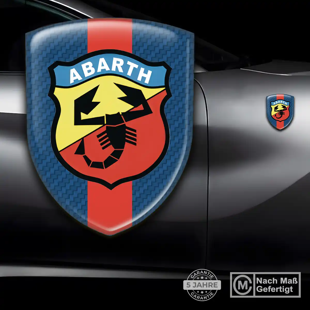 Abarth Aufkleber 3D Gel Wappen Auto Luxus-Edition