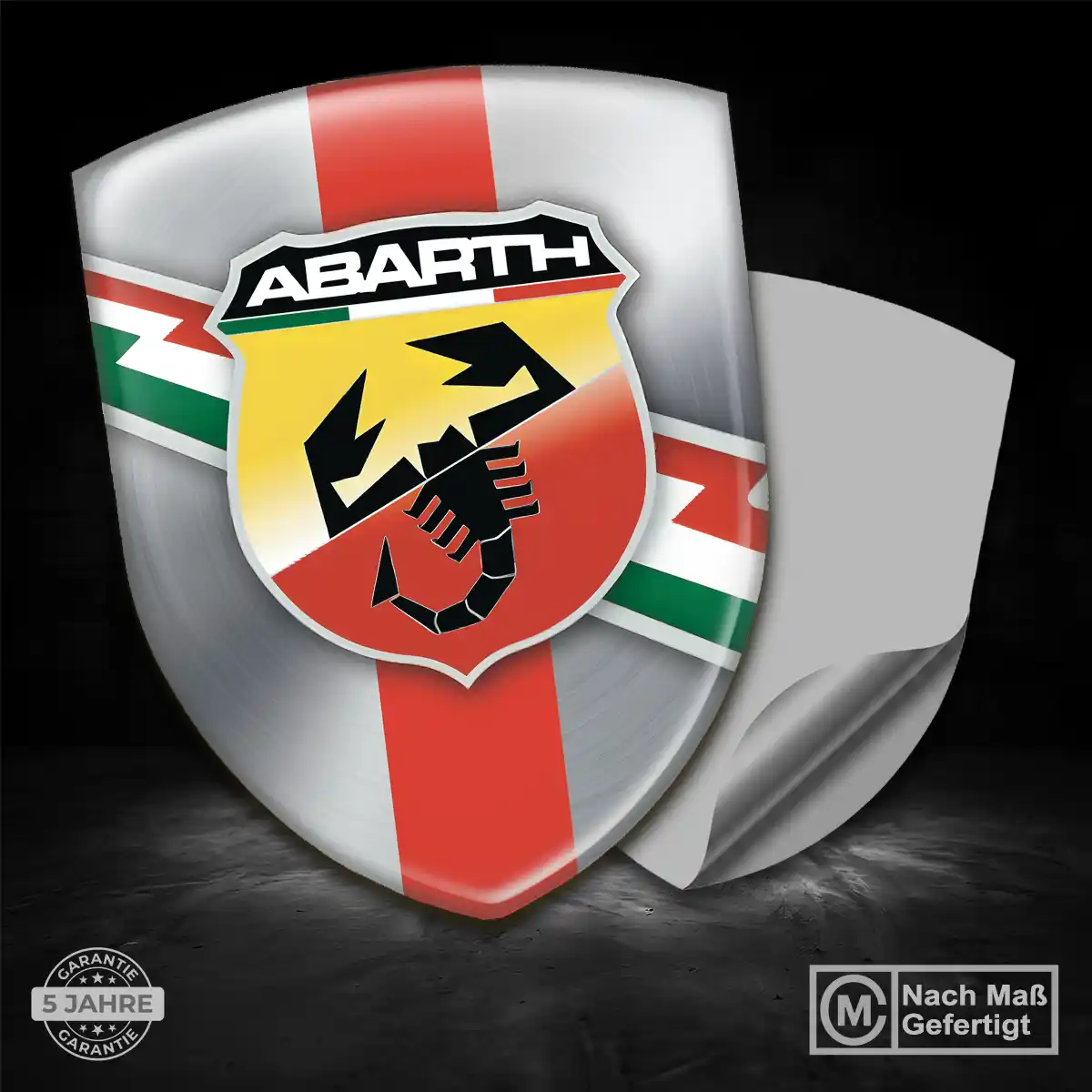 Abarth Aufkleber 3D Gel Wappen Auto Markenedition