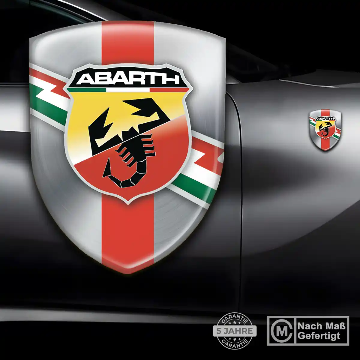 Abarth Aufkleber 3D Gel Wappen Auto Markenedition
