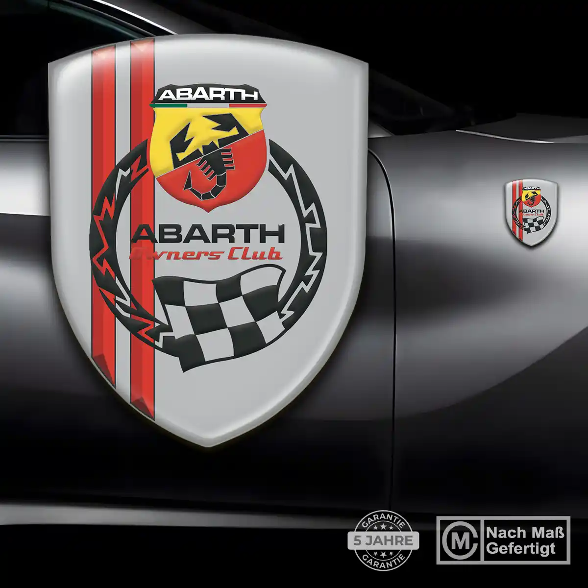 Abarth Aufkleber 3D Gel Wappen Auto Premium-Edition