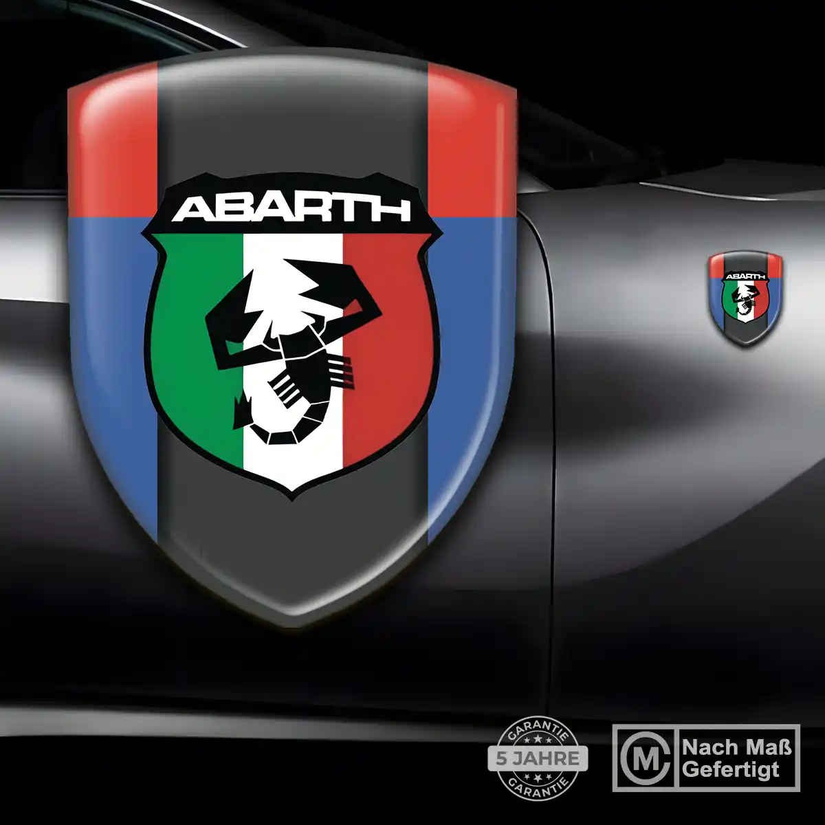 Abarth Aufkleber 3D Gel Wappen Überzeugende Qualität