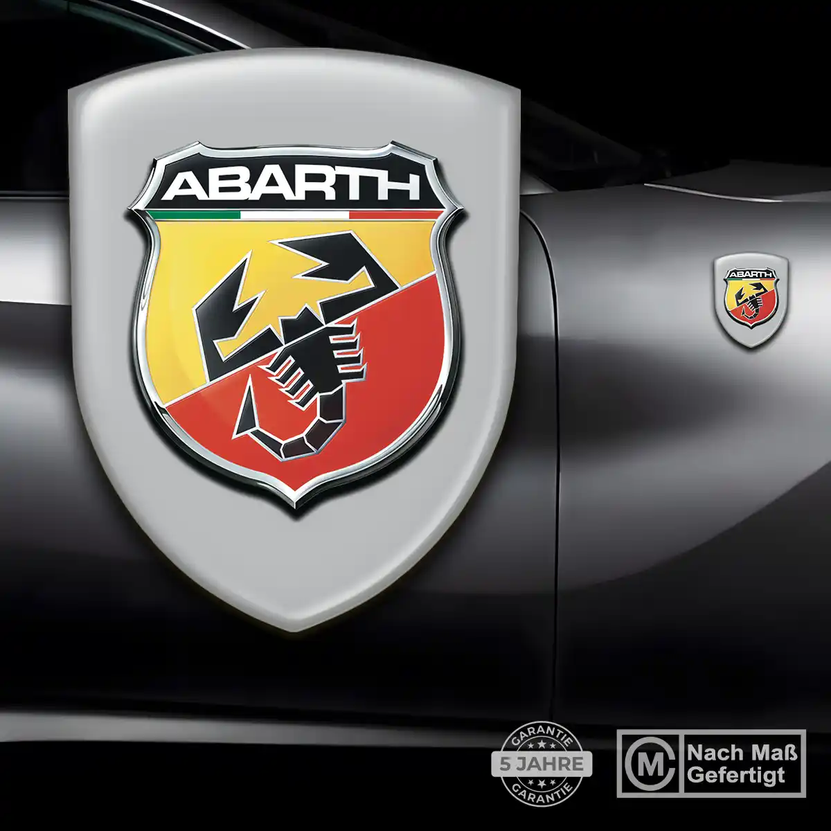 Abarth Aufkleber 3D Gel Wappen Edles Design