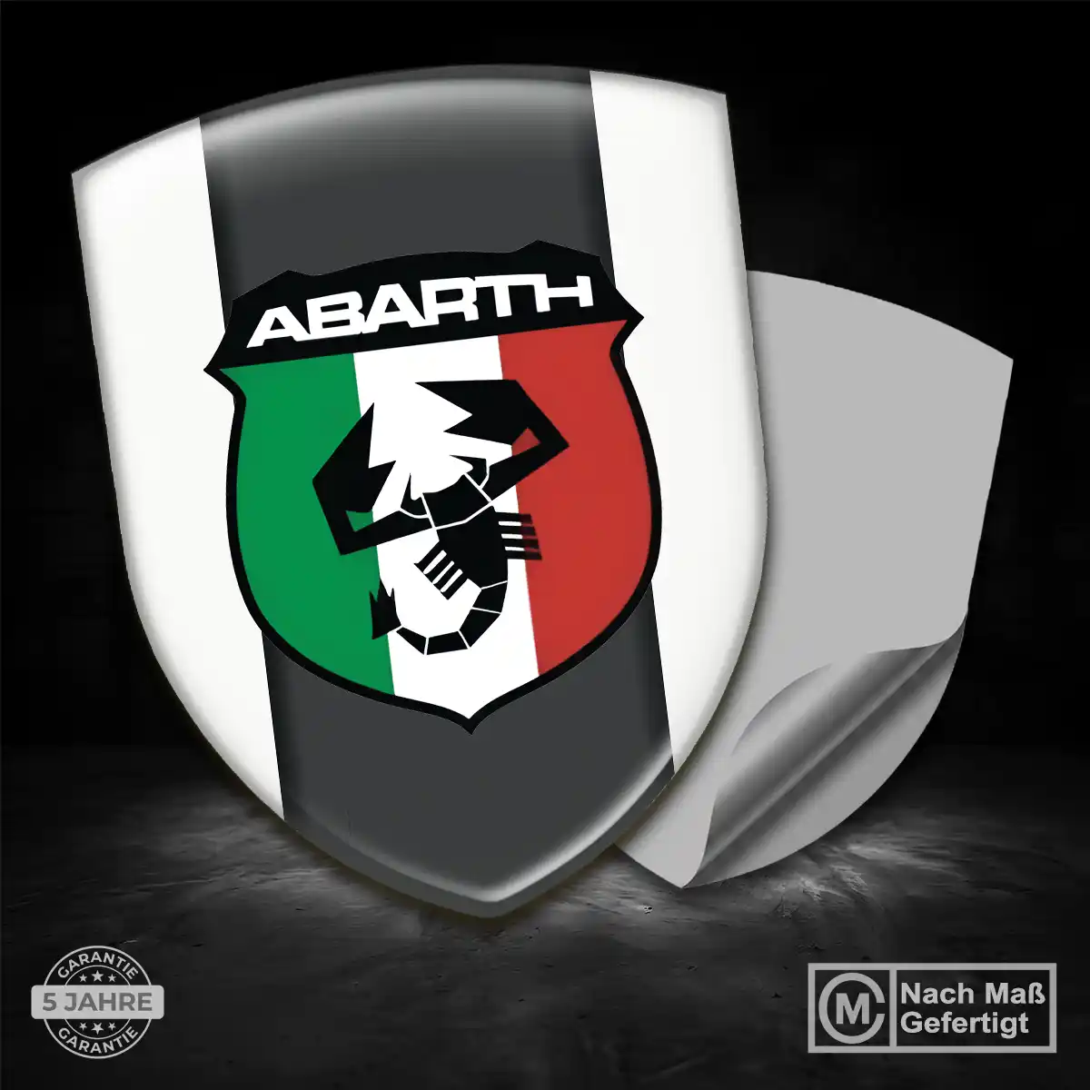 Abarth Aufkleber 3D Gel Wappen Elegantes Design