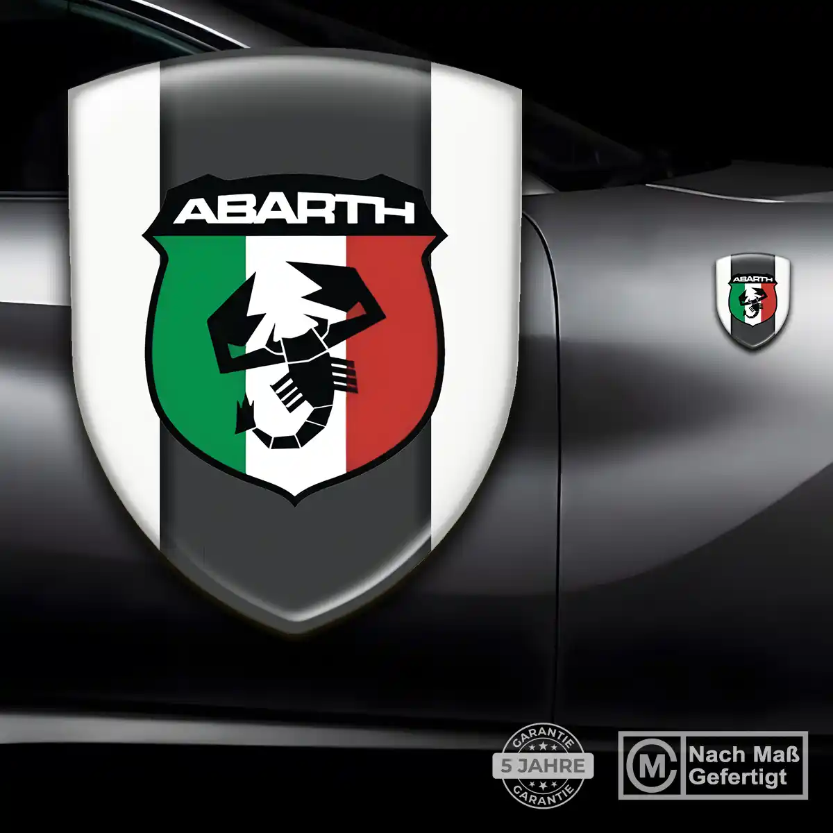 Abarth Aufkleber 3D Gel Wappen Elegantes Design