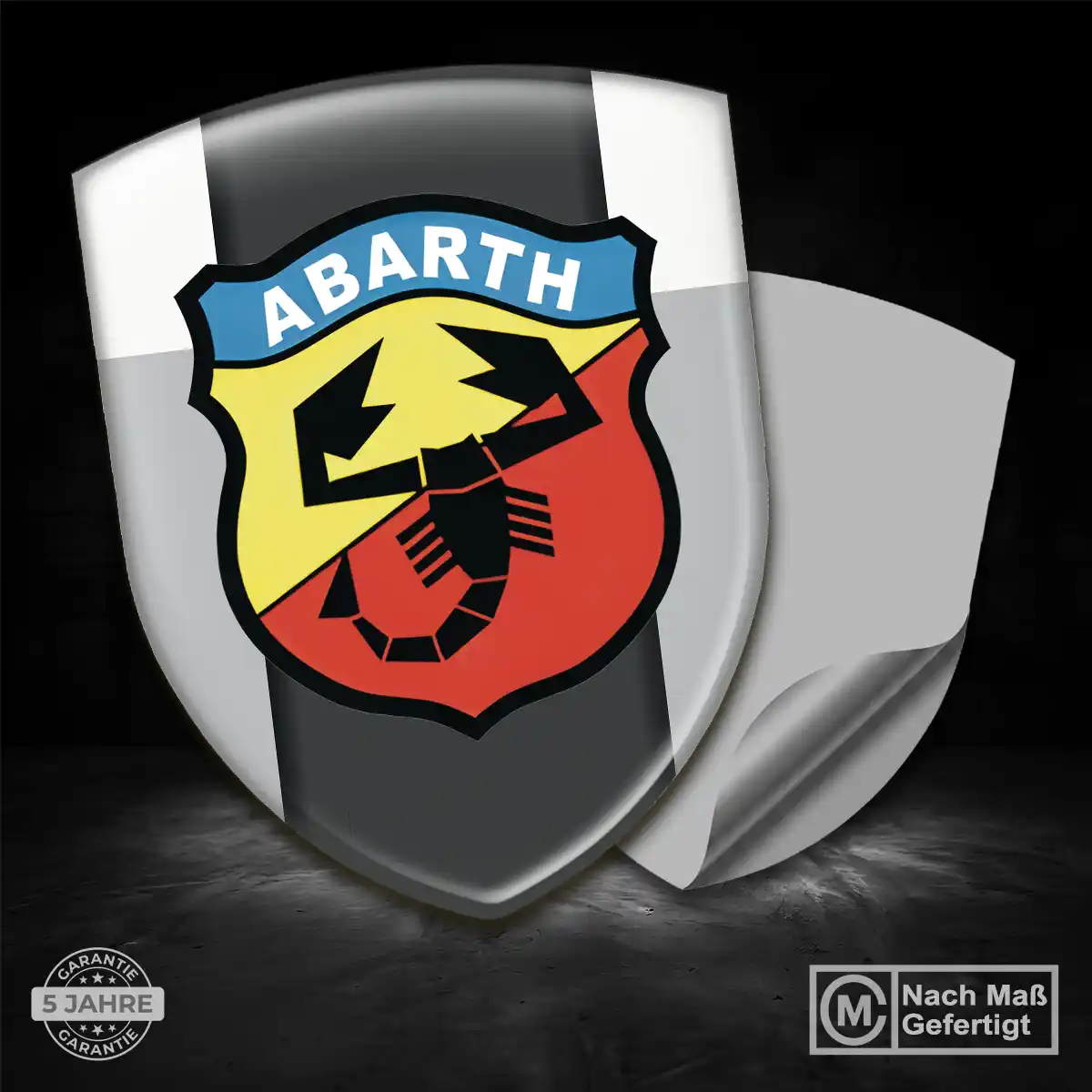 Abarth Aufkleber 3D Gel Wappen Erstklassige Qualität