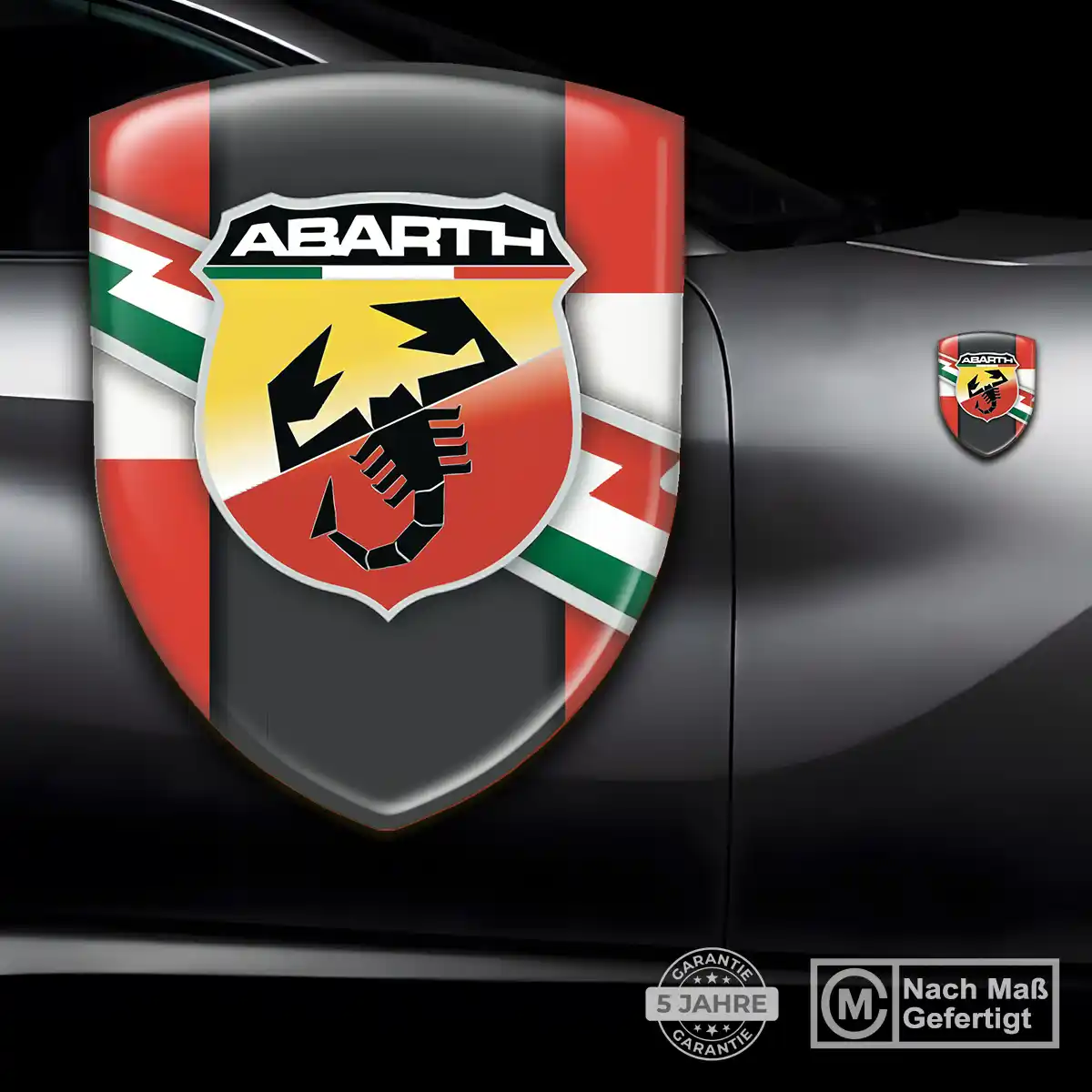 Abarth Aufkleber 3D Gel Wappen Höchste Qualität
