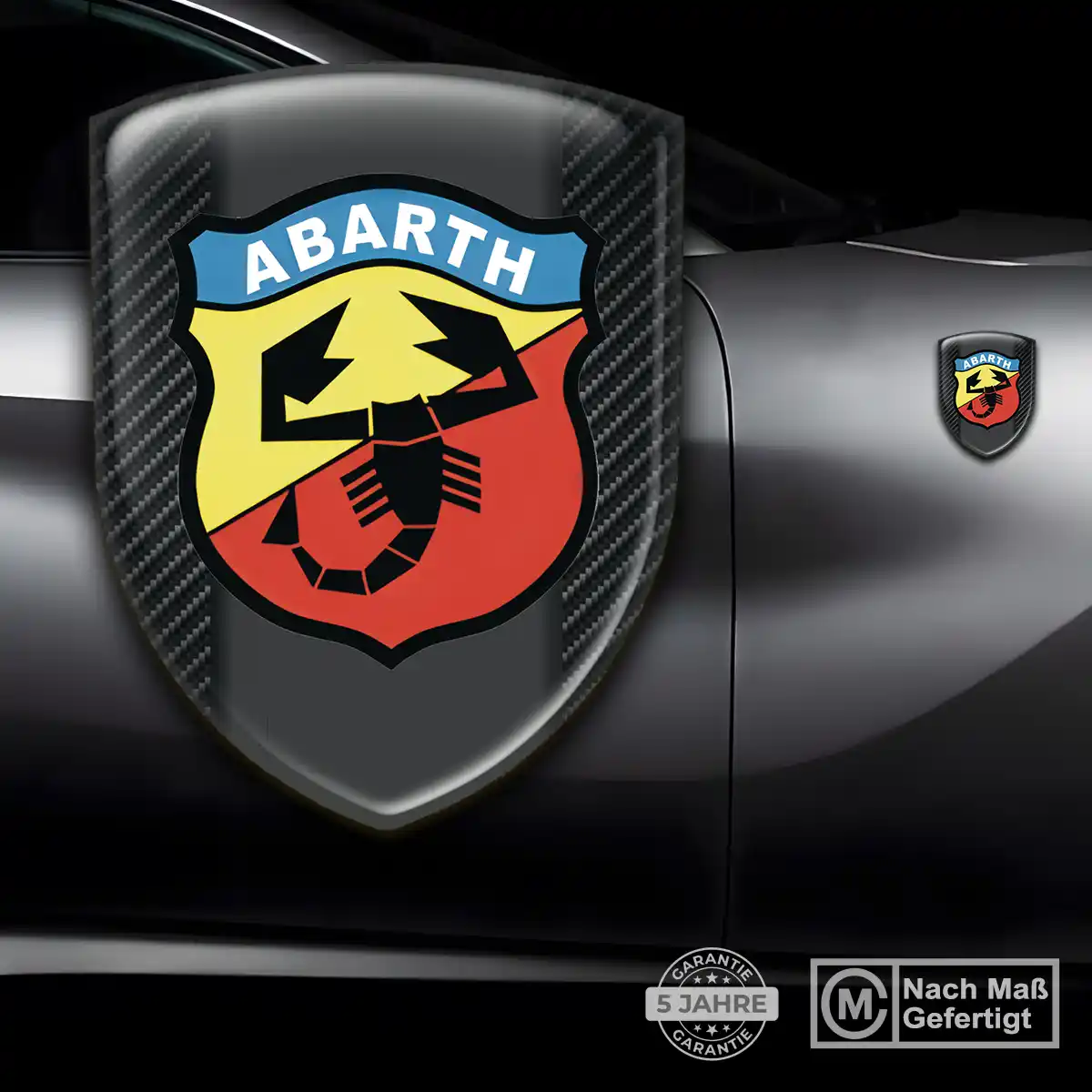 Abarth Aufkleber 3D Gel Wappen Interieurdesign