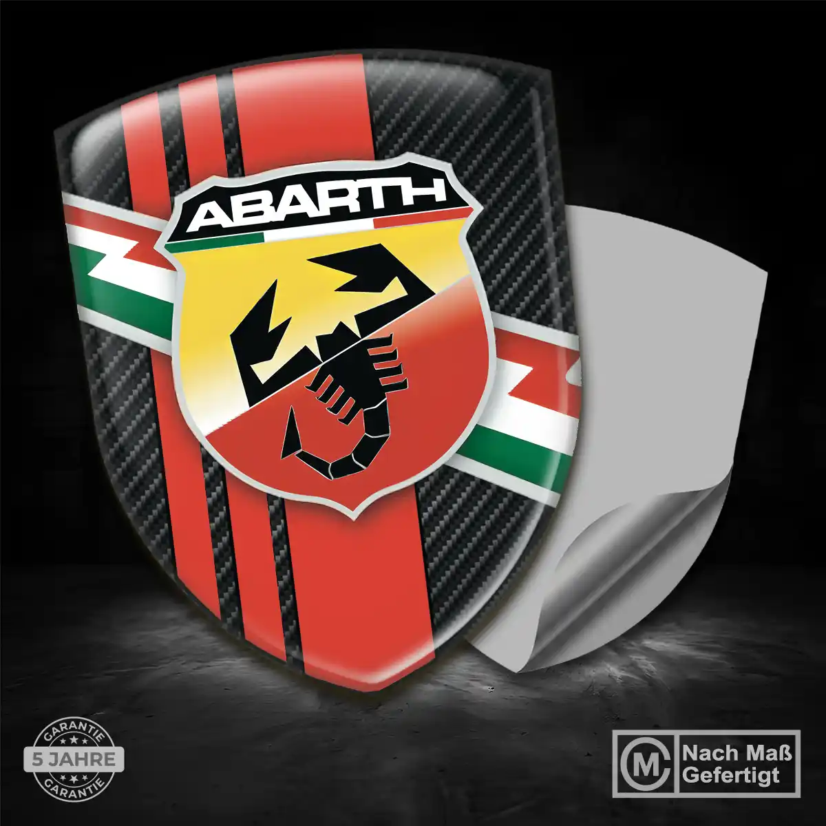 Abarth Aufkleber 3D Gel Wappen Markenedition