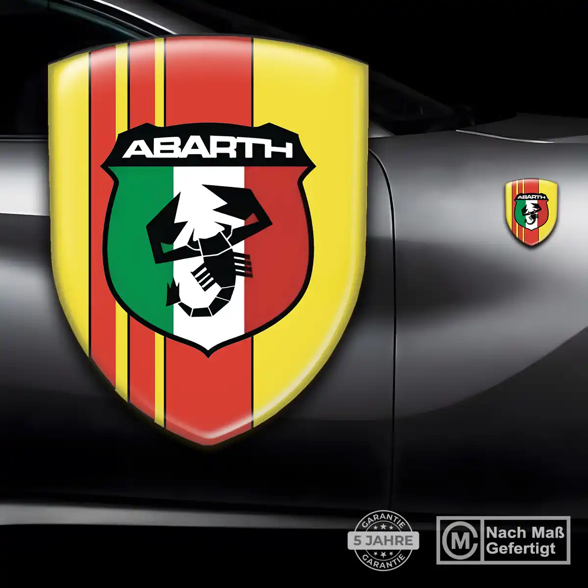 Abarth Aufkleber 3D Gel Wappen Modernes Design