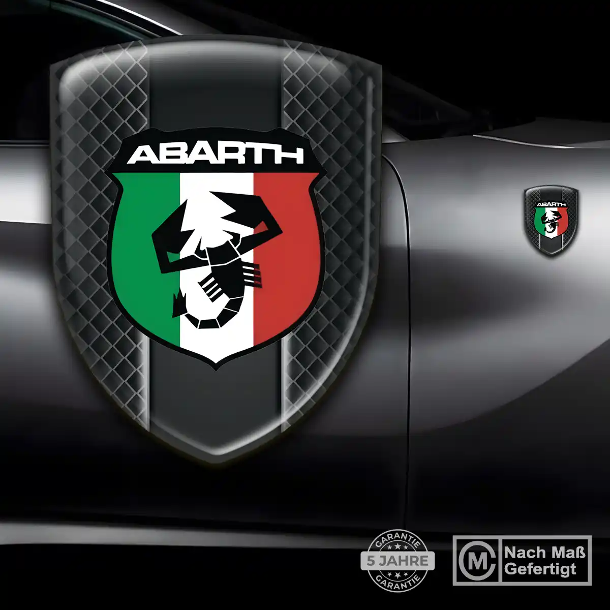 Abarth Aufkleber 3D Gel Wappen Premium-Edition