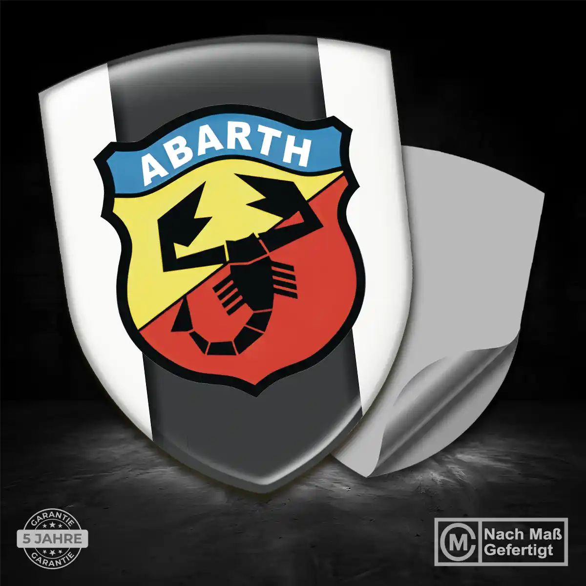 Abarth Aufkleber 3D Gel Wappen Premiumqualität