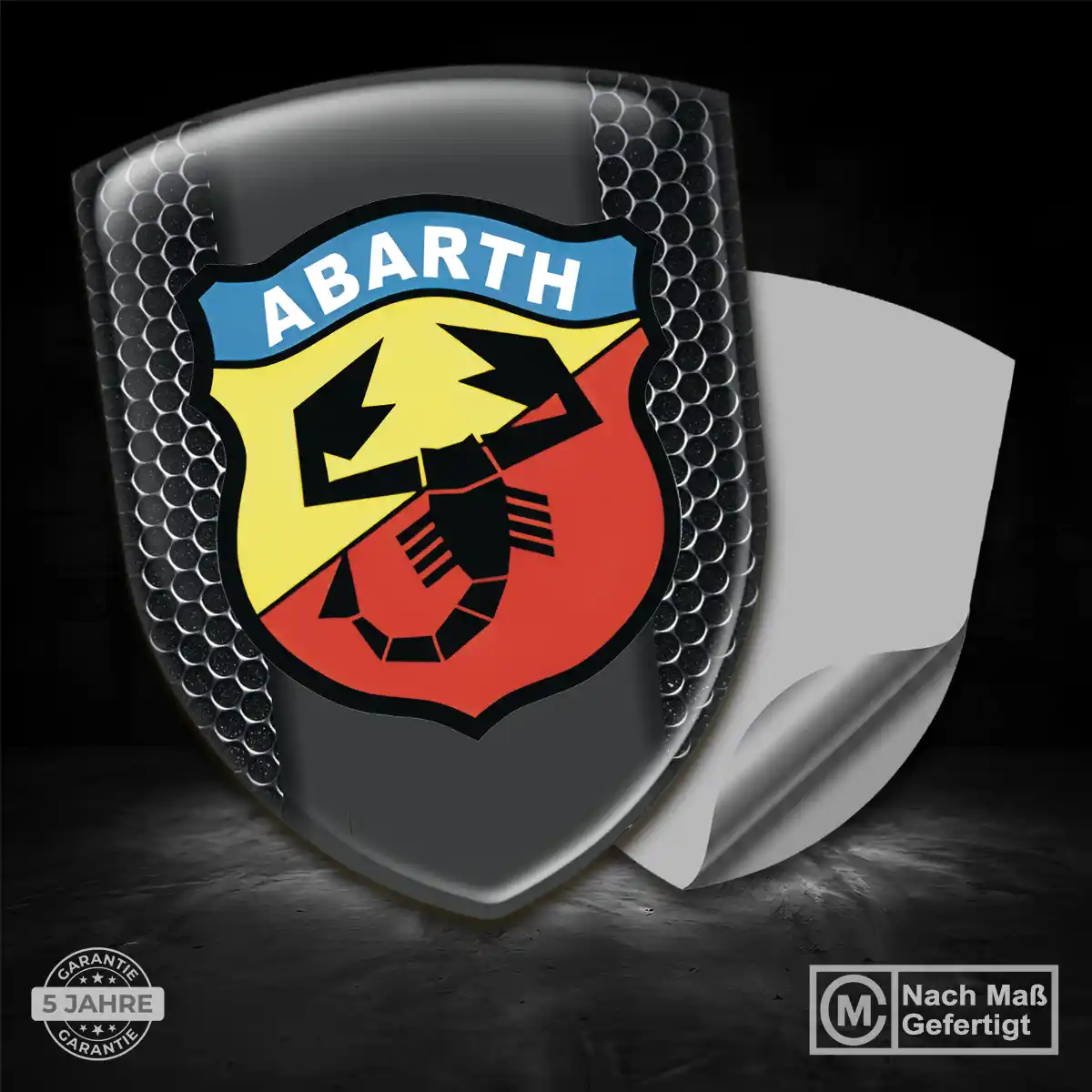 Abarth Aufkleber 3D Gel Wappen Spitzenqualität