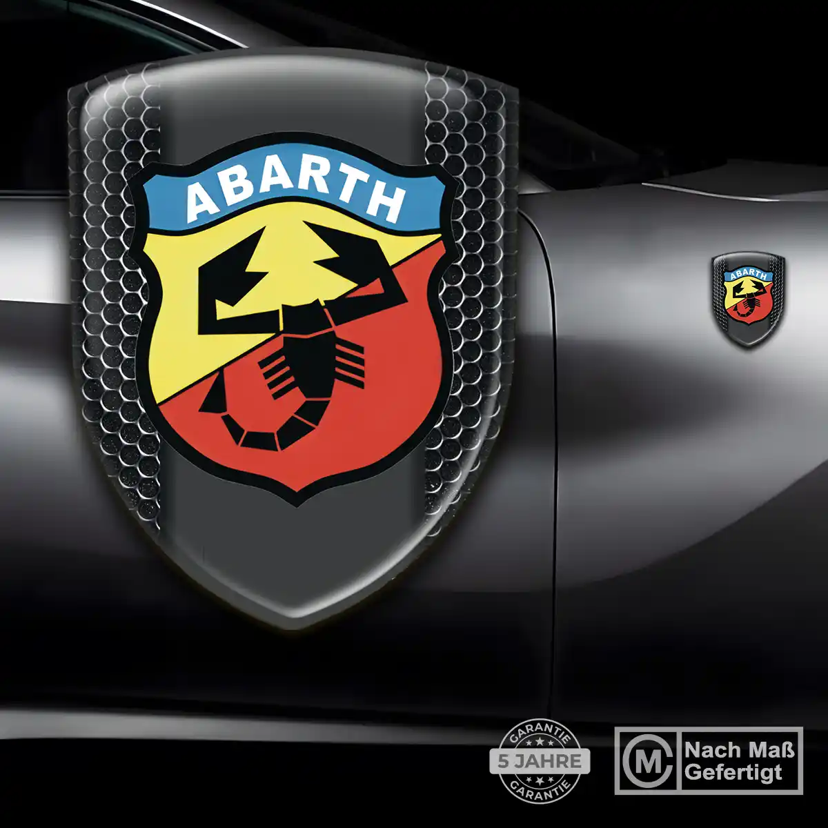 Abarth Aufkleber 3D Gel Wappen Spitzenqualität