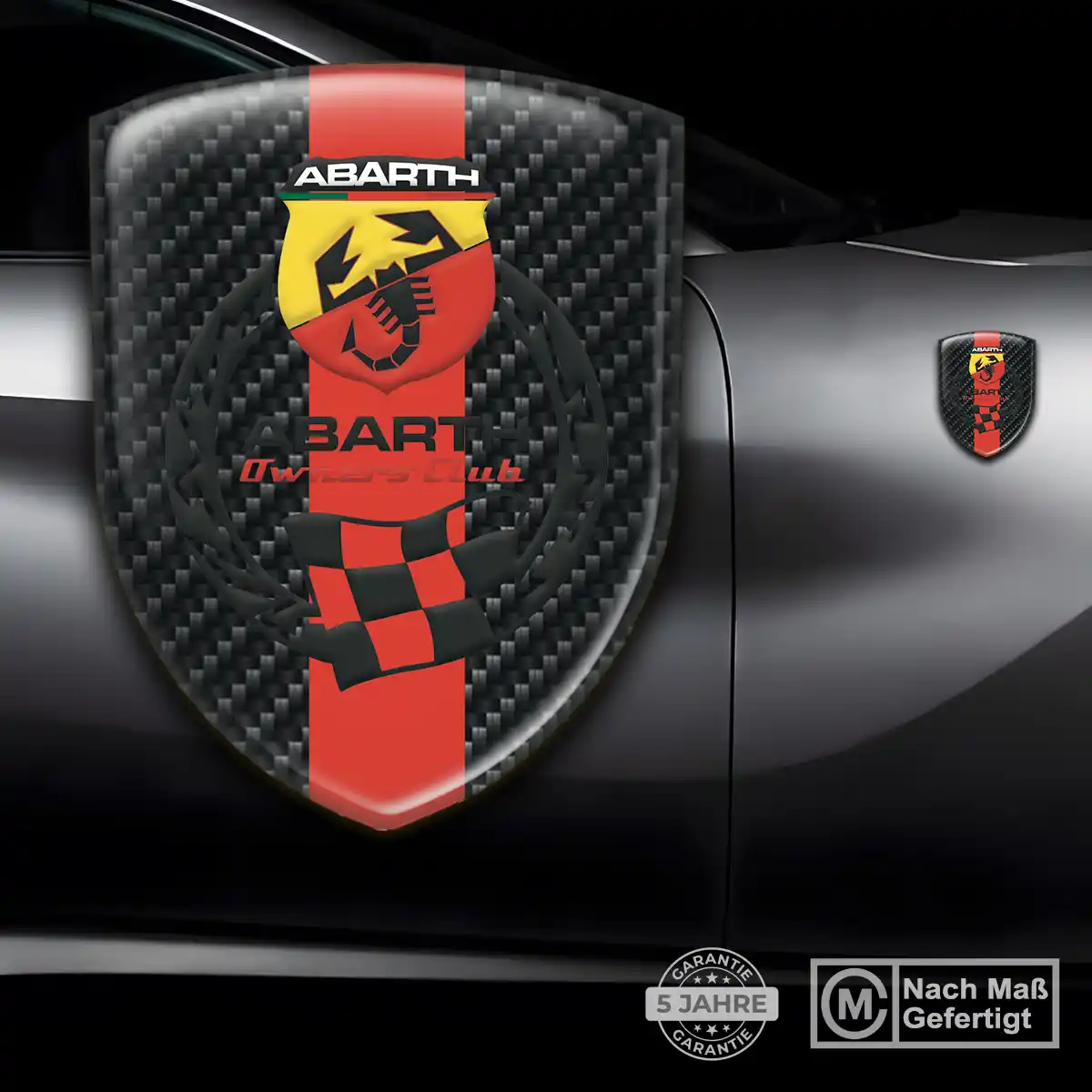 Abarth Aufkleber 3D Gel Wappen Stilvolles Design
