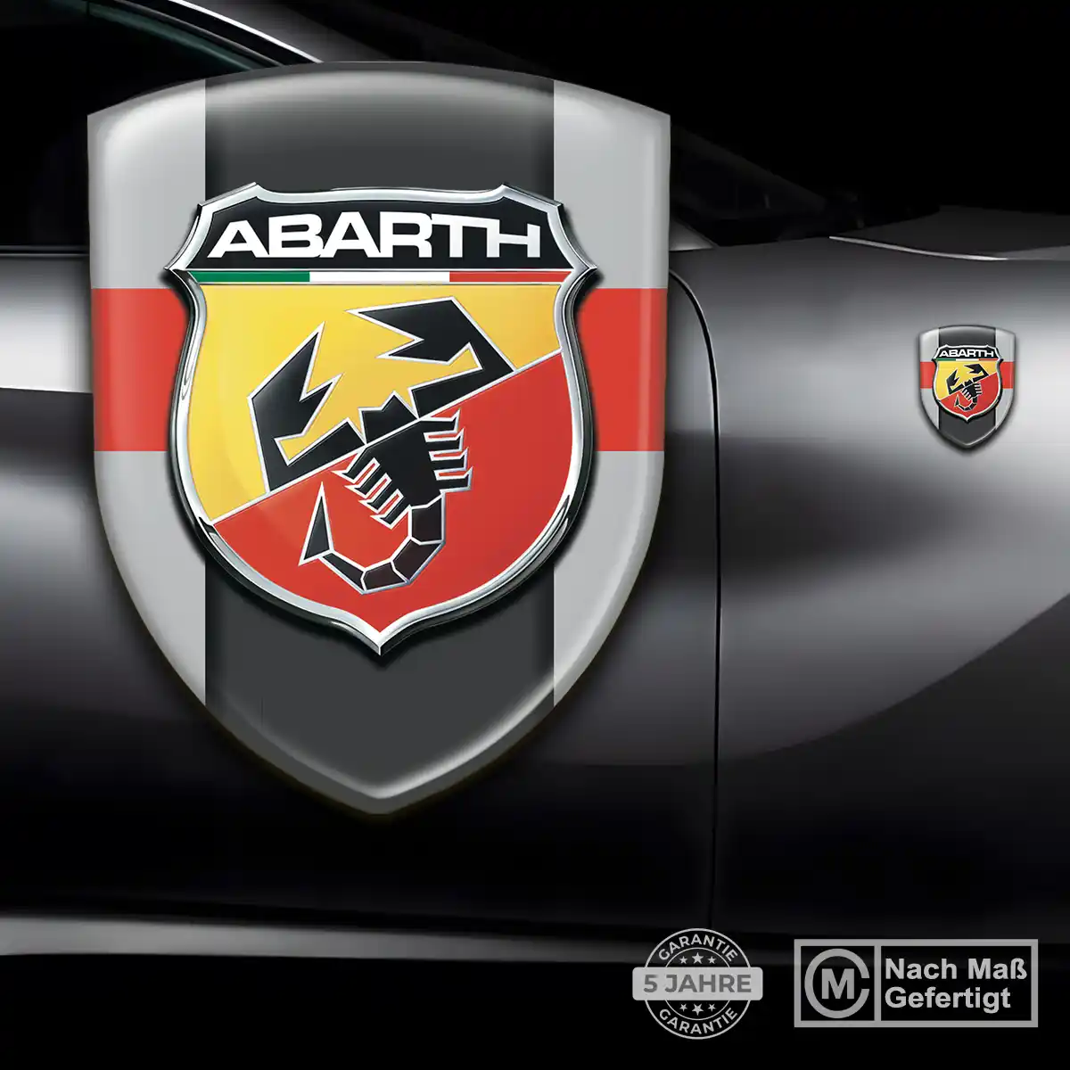 Abarth Aufkleber 3D Gel Wappen Tuningfahrzeug
