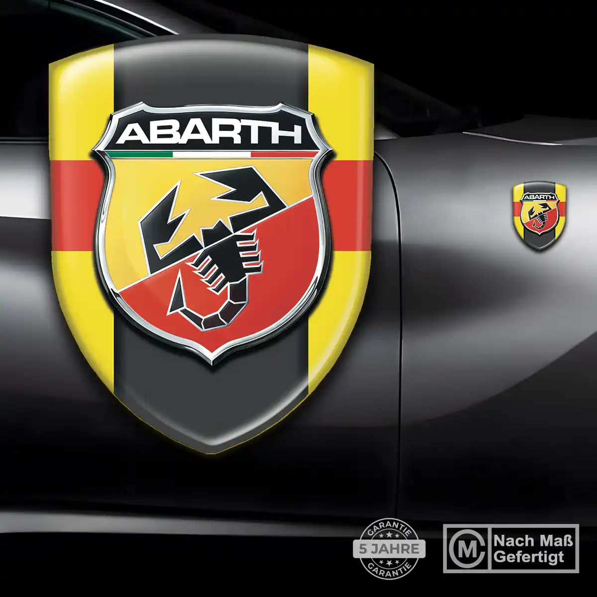 Abarth Aufkleber Auto Hochwertiges Harz