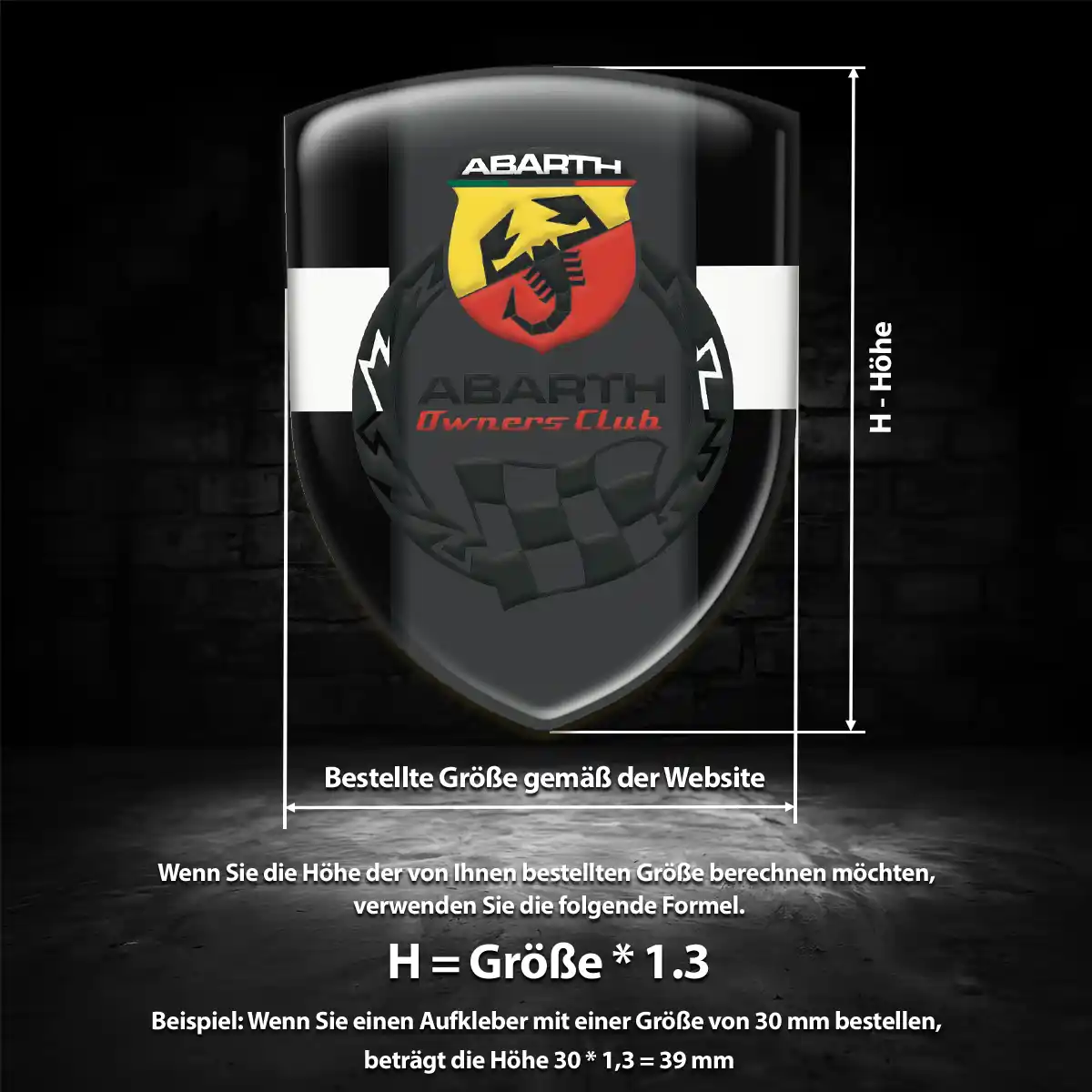 Abarth Aufkleber Auto Hohe Qualität