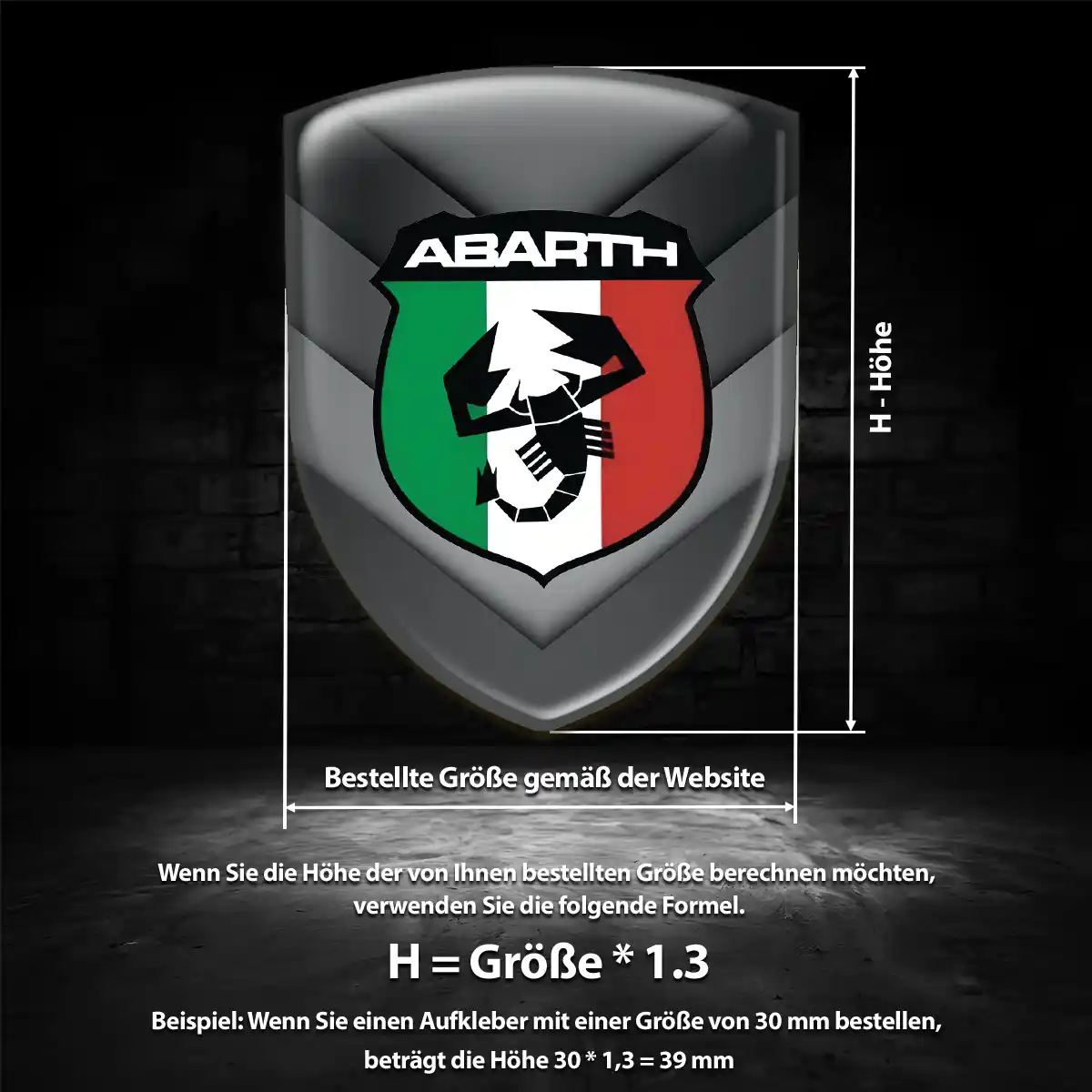 Abarth Aufkleber Auto Interieurdesign