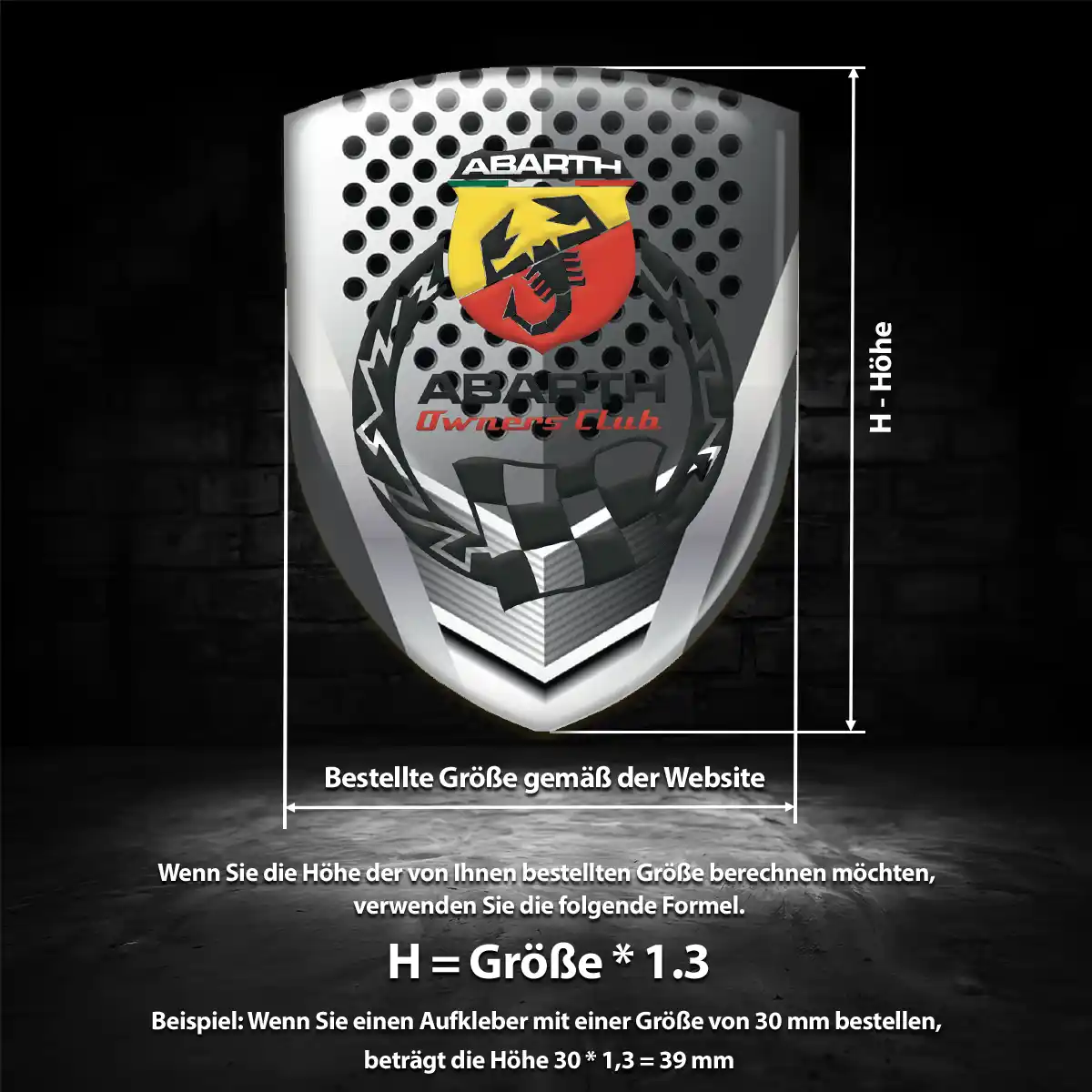 Abarth Aufkleber Auto Limitierte Auflage