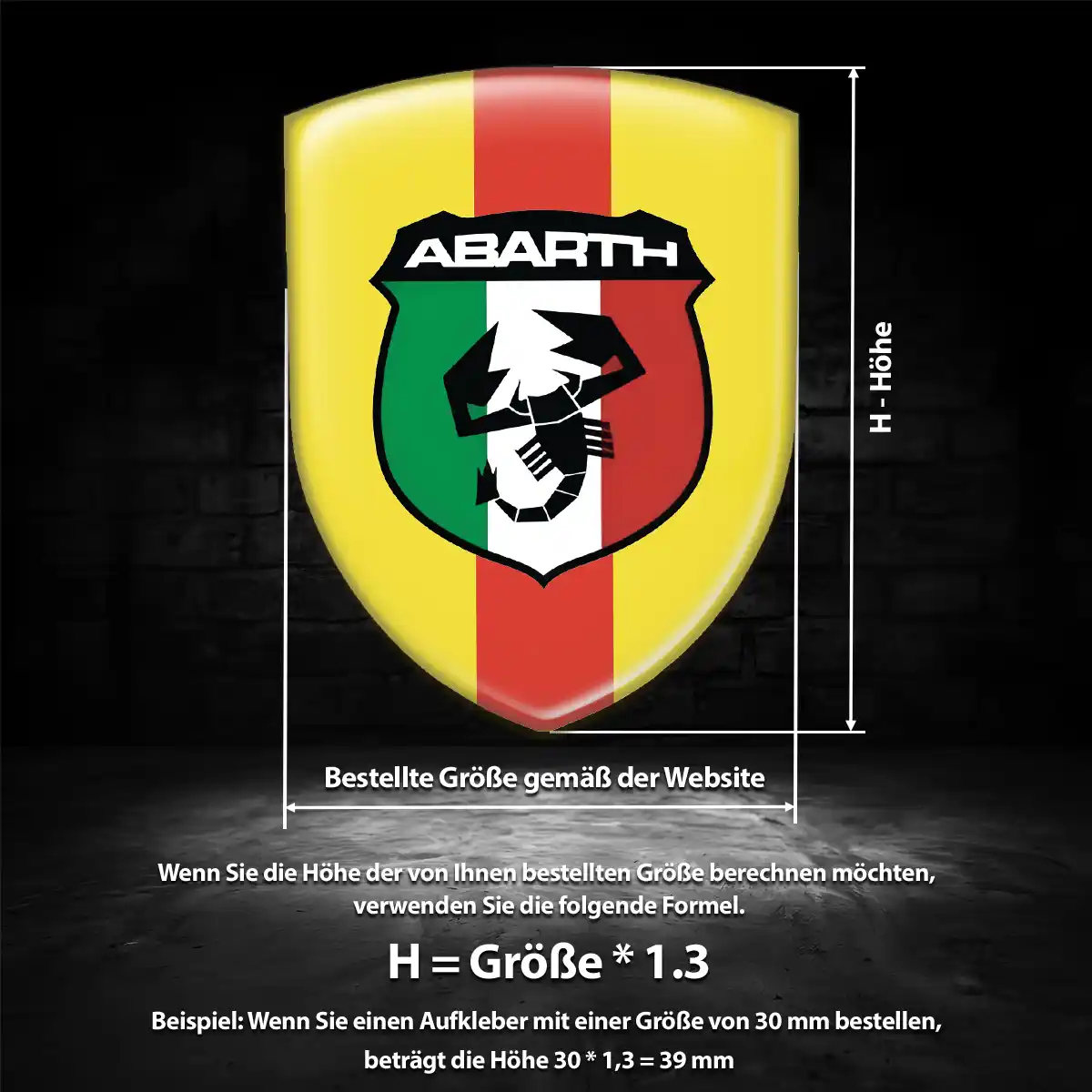 Abarth Aufkleber Edles Design
