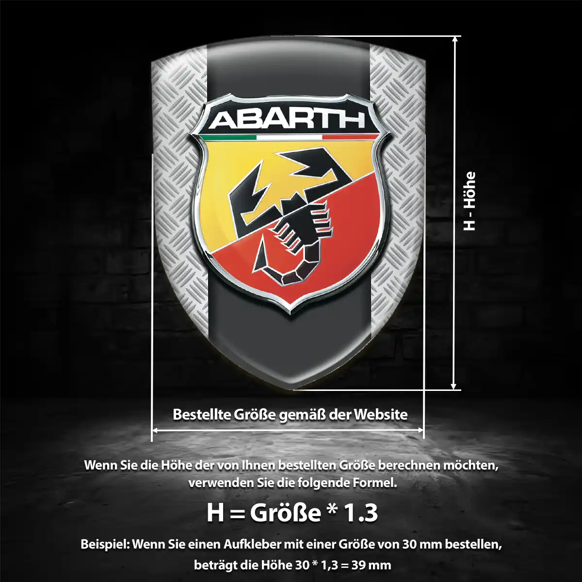 Abarth Aufkleber Elegantes Design