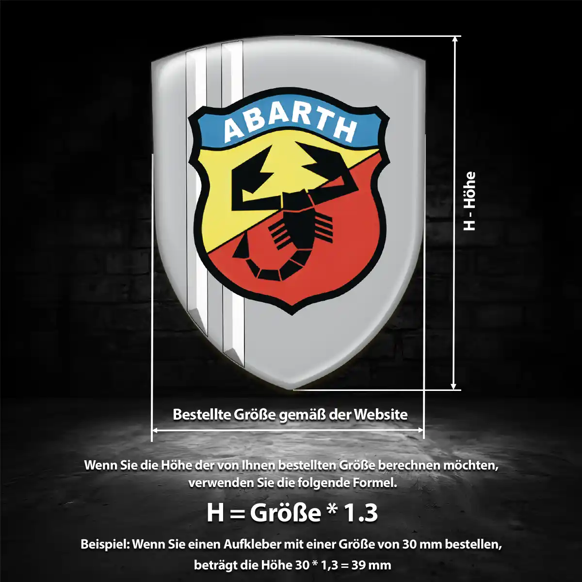 Abarth Aufkleber Emblem Anspruchsvolles Design