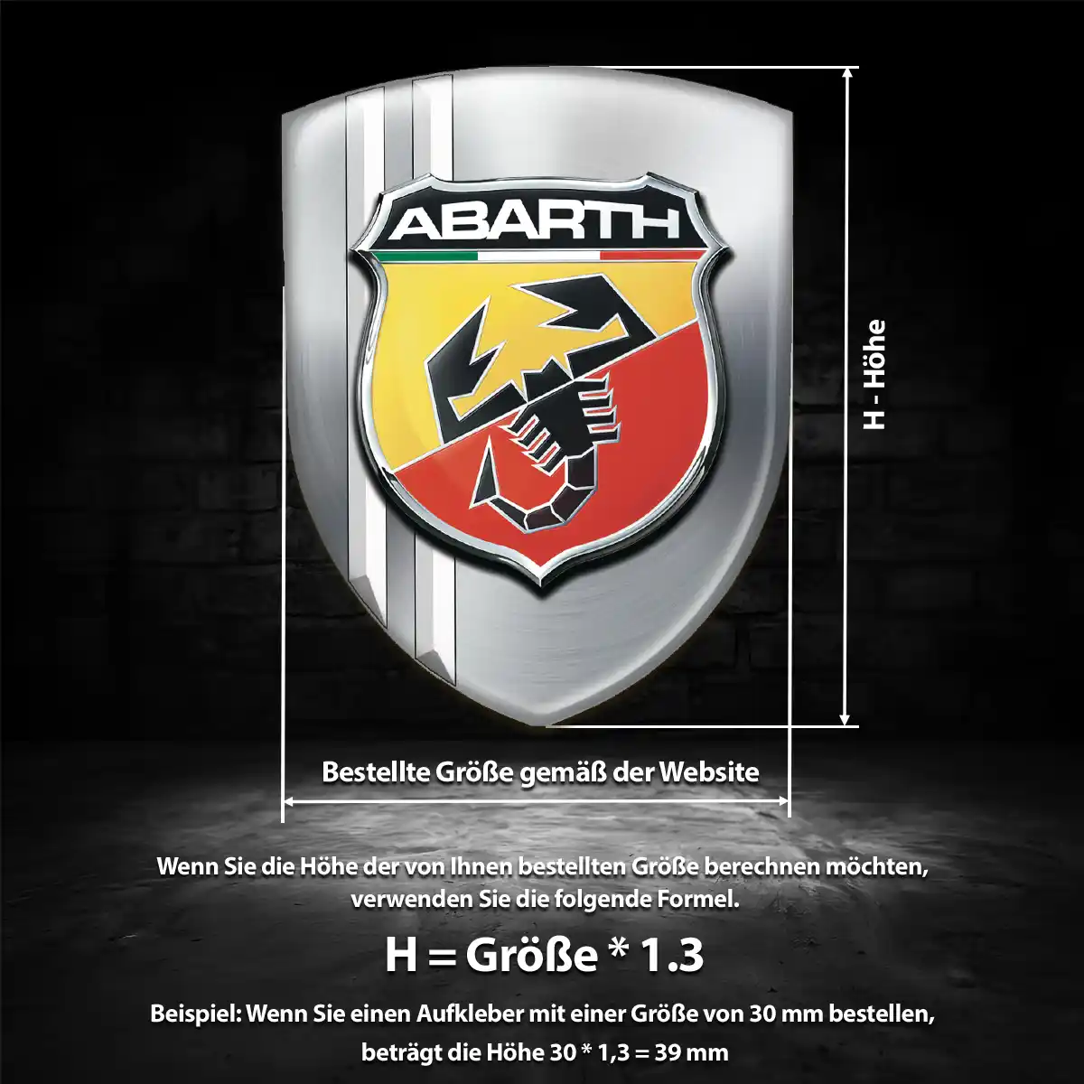 Abarth Aufkleber Emblem Ausdrucksstarkes Design