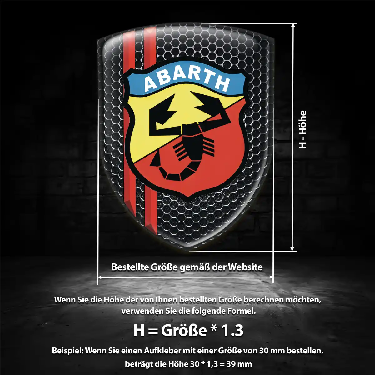 Abarth Aufkleber Emblem Auto Überzeugende Qualität